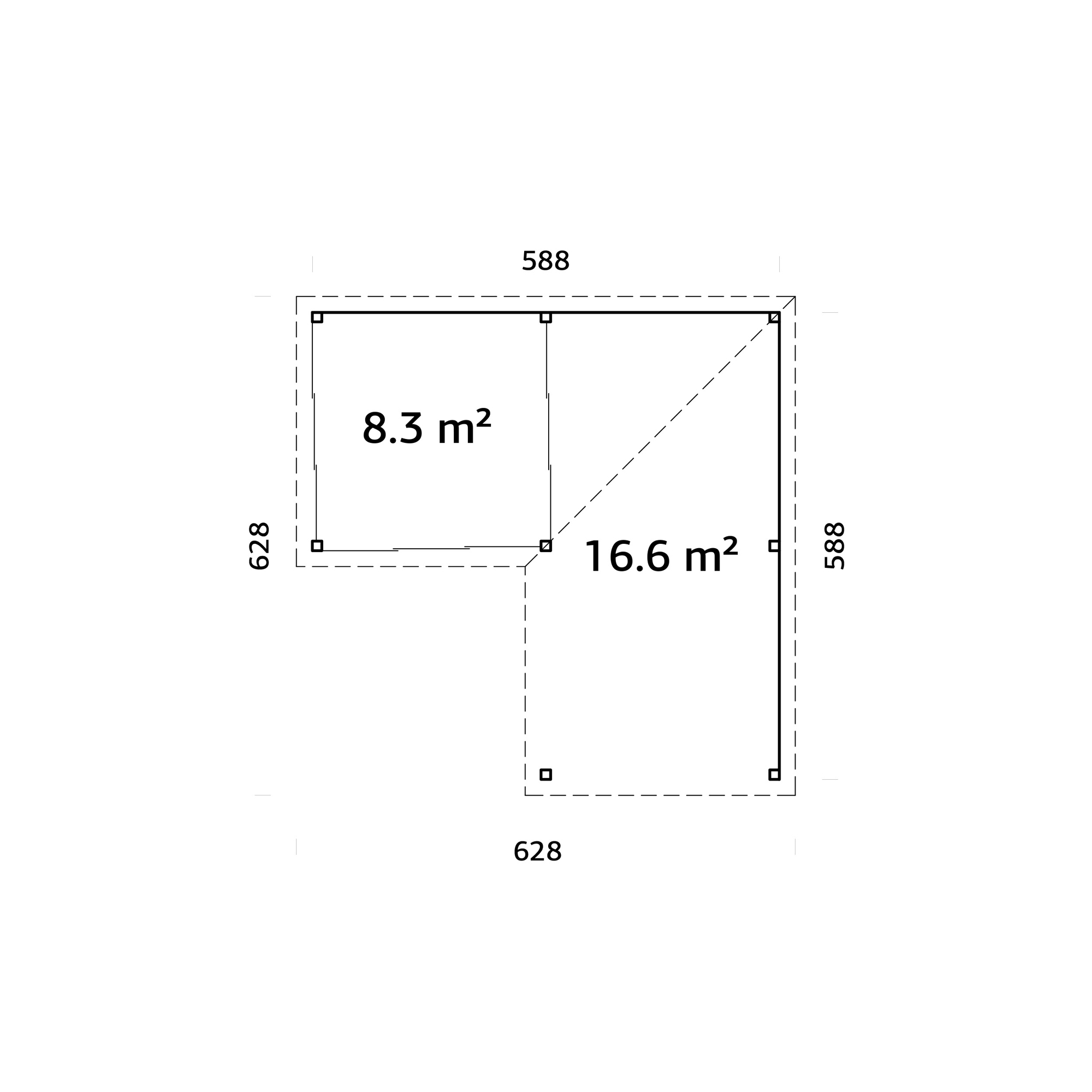 Uterum Palmako Lenna 24,9 m2 Set 412 Slide