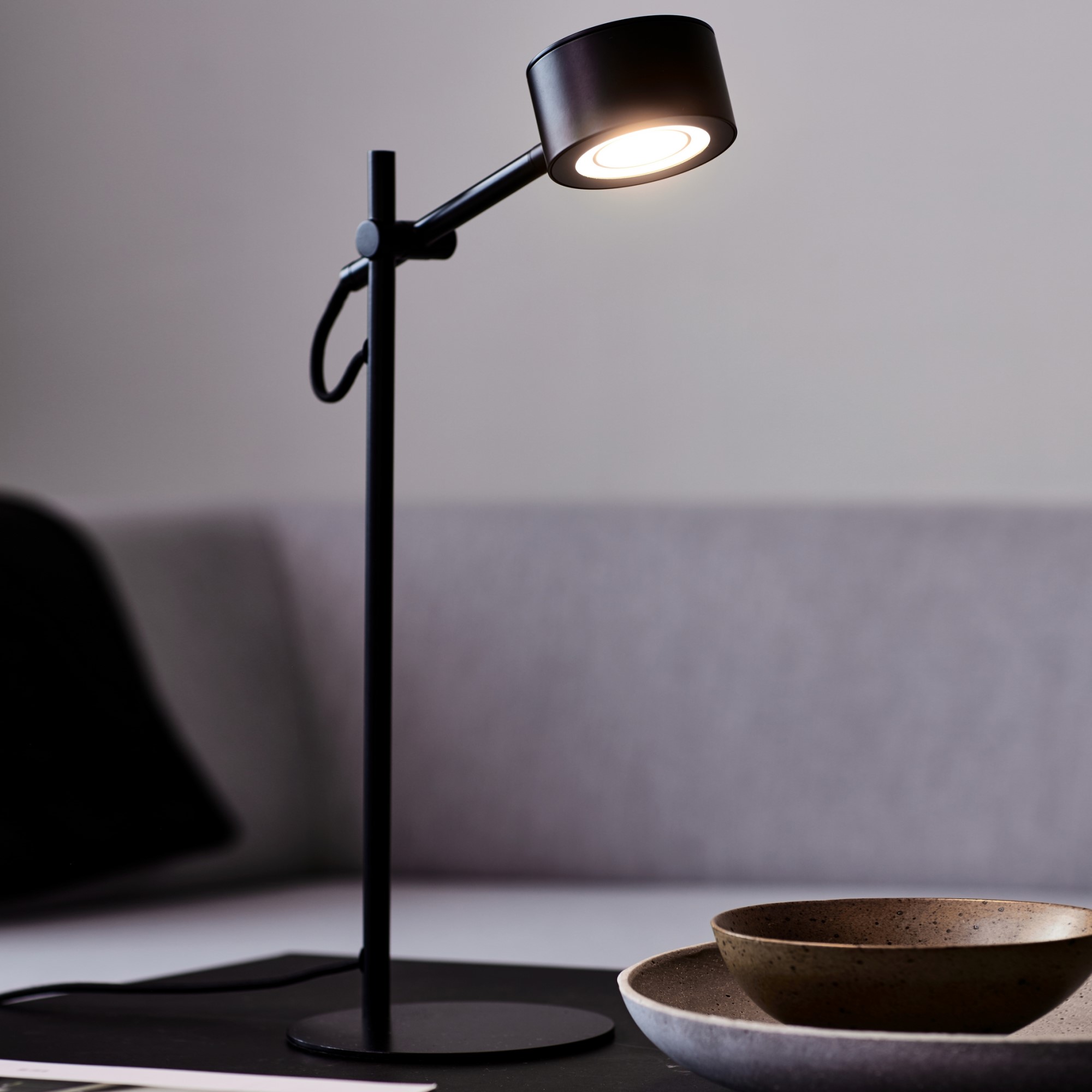Bordslampa Nordlux Clyde Svart med Justerbart Lamphuvud