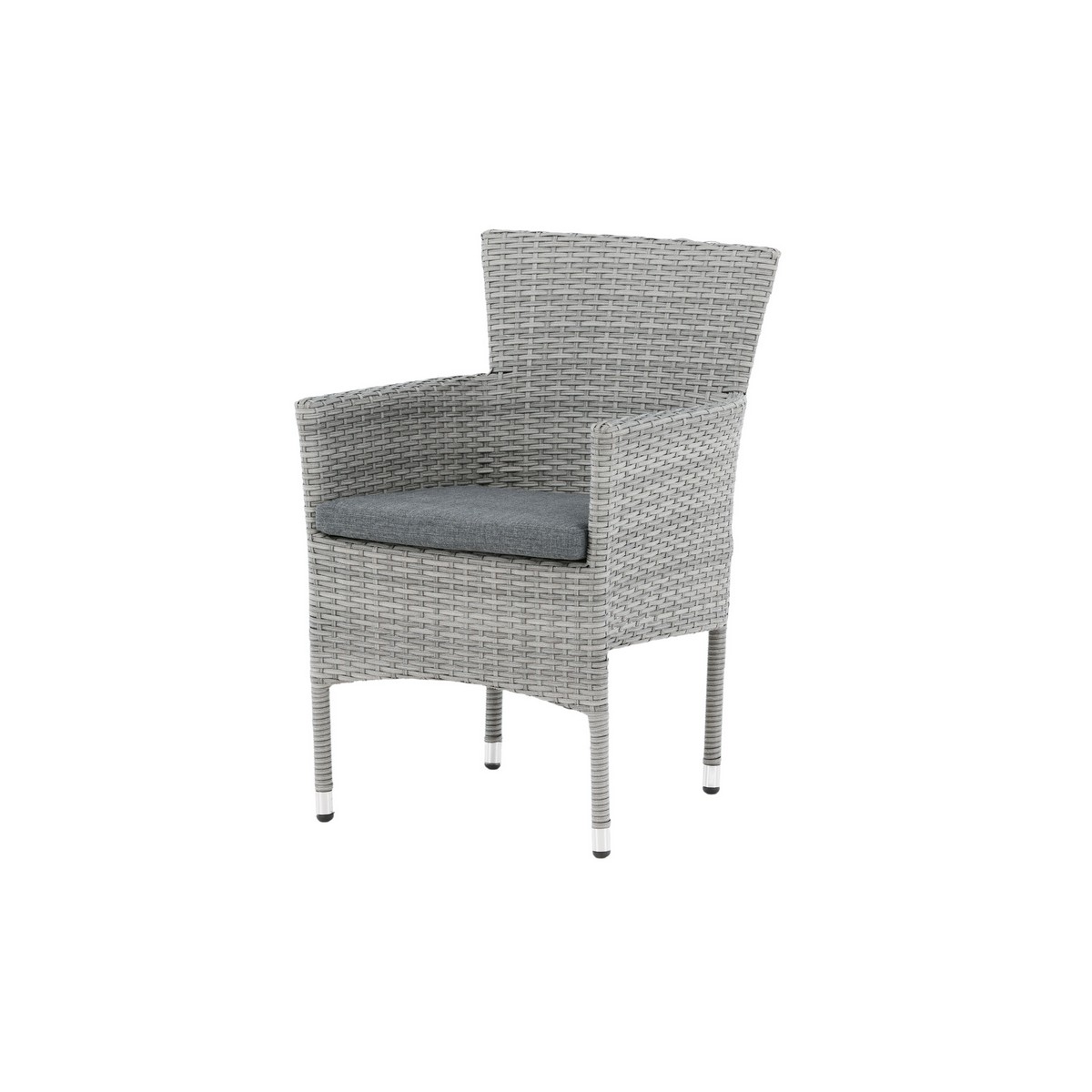 Malina Diningchair 2-pack Alumnium - Grey / Wicker Grå