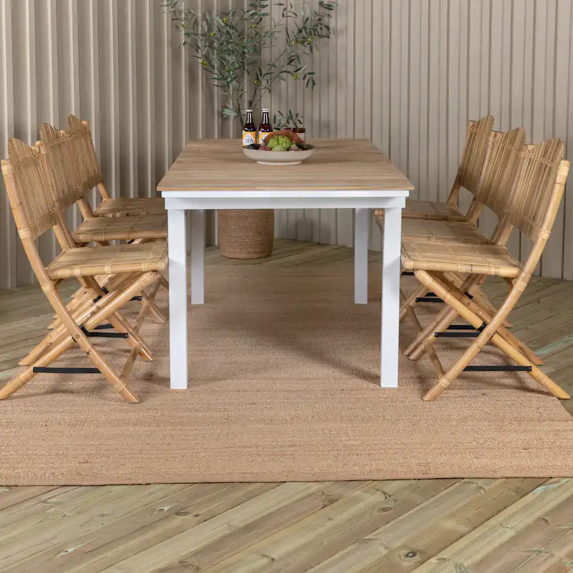 Matgrupp Venture Home Mendi med 6 Cane Stolar
