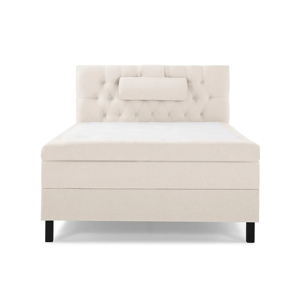 Lucky Komplett Sängpaket 120x200 Latex Diamant Sänggavel Beige, Fast Latex, Lucky Stor Nackkudde