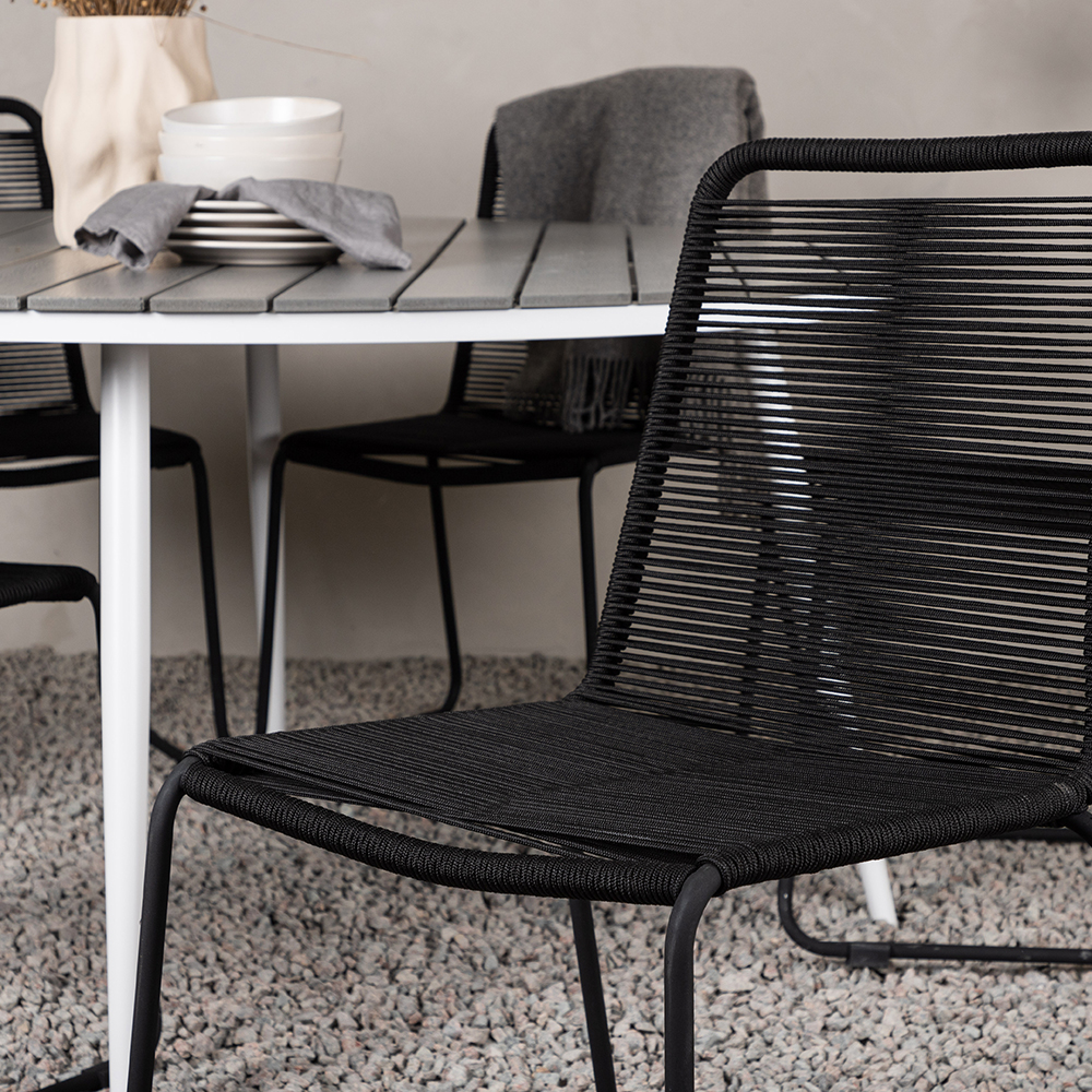 Matgrupp Venture Home Break Ø150 cm med 6 Lindos Stolar