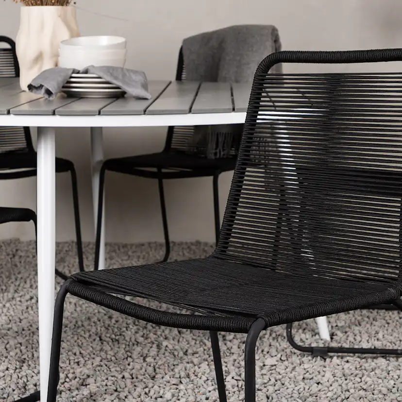 Matgrupp Venture Home Break Ø150 cm med 6 Lindos Stolar