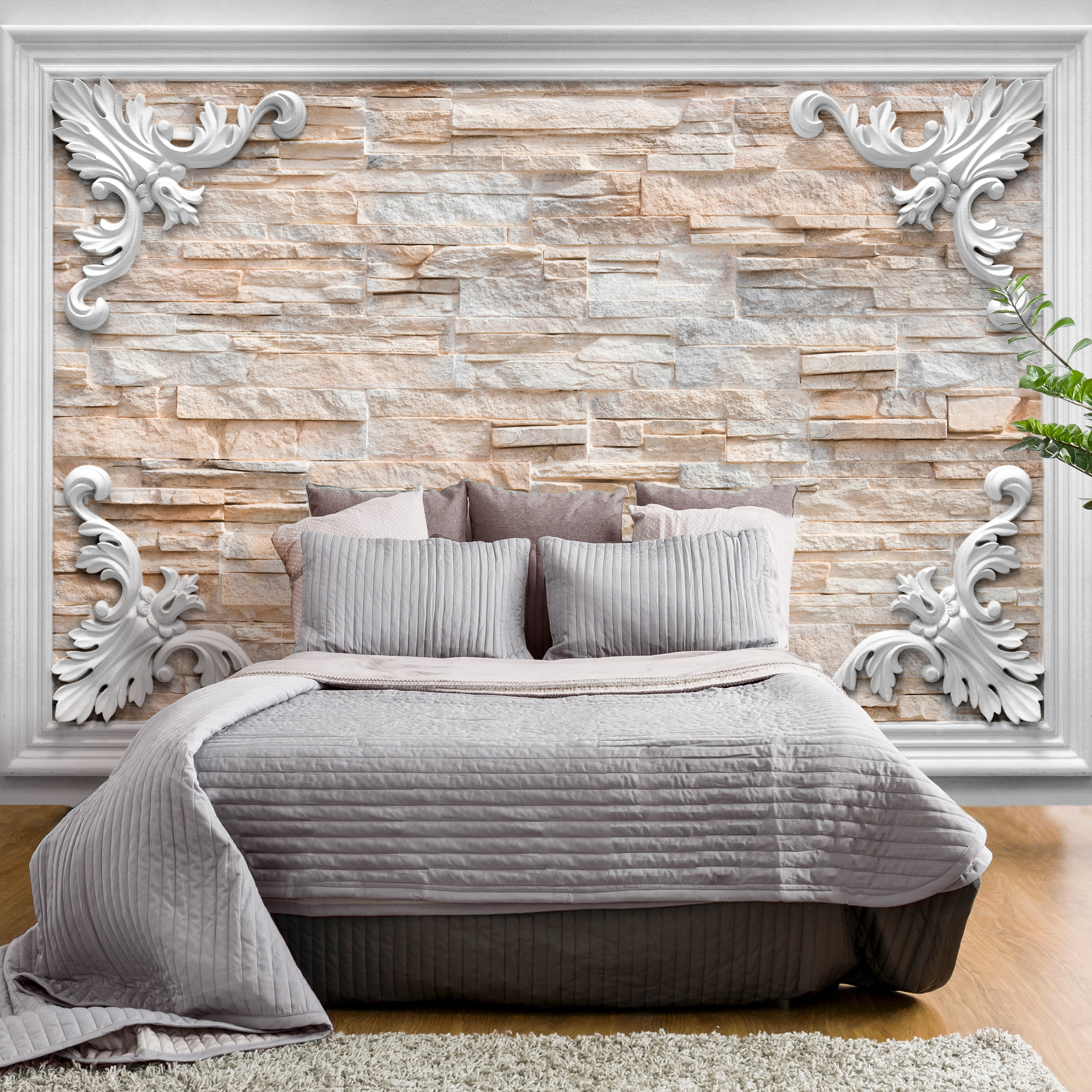 Fototapet Arkiio Brick In The Frame Orange