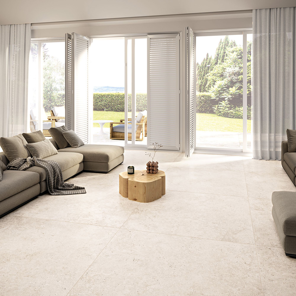 Klinker Lhådös Fox White Cross Cut 60x60 cm