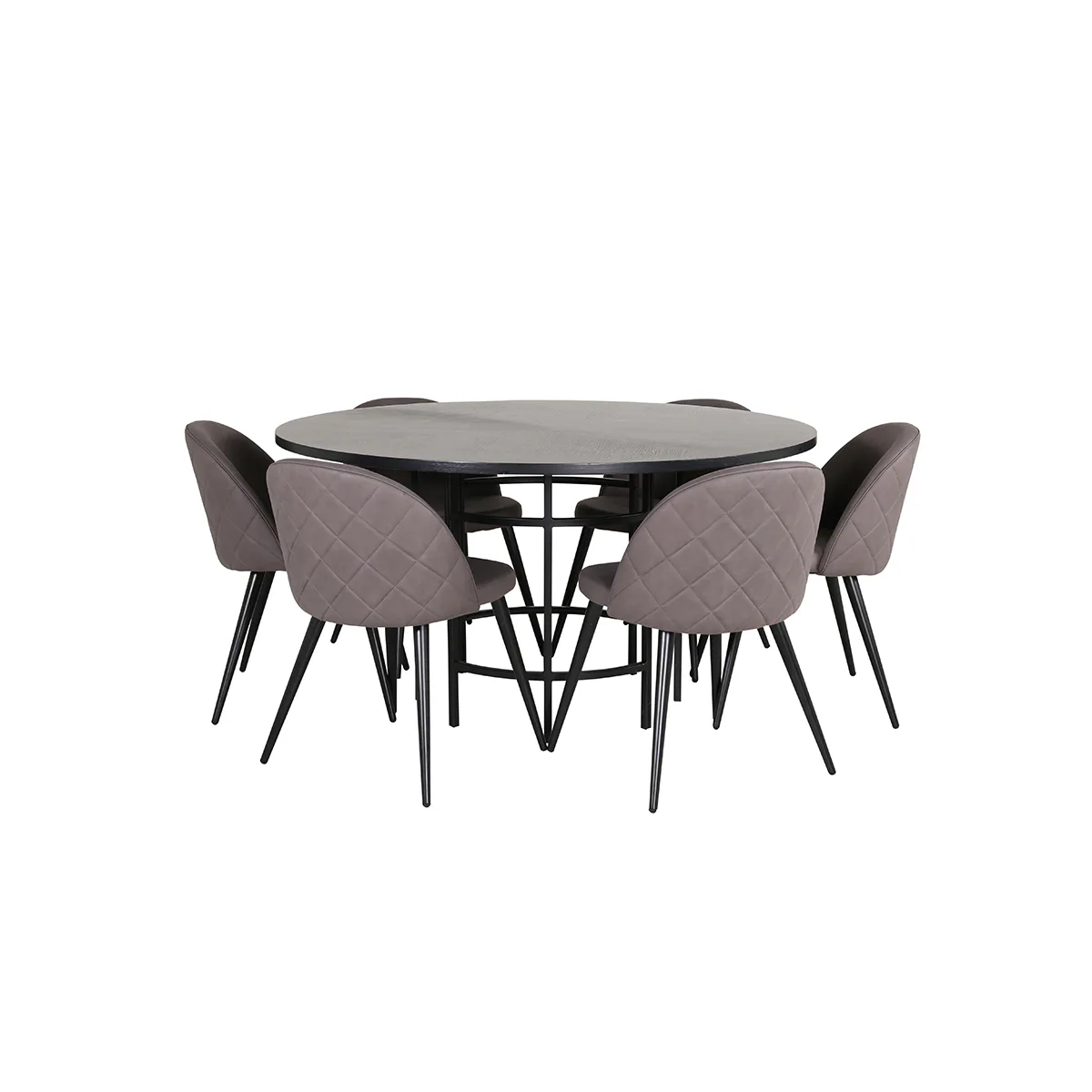 Matgrupp furniture/fashion Copenhagen Ø140 cm med 6 Velvet Stolar