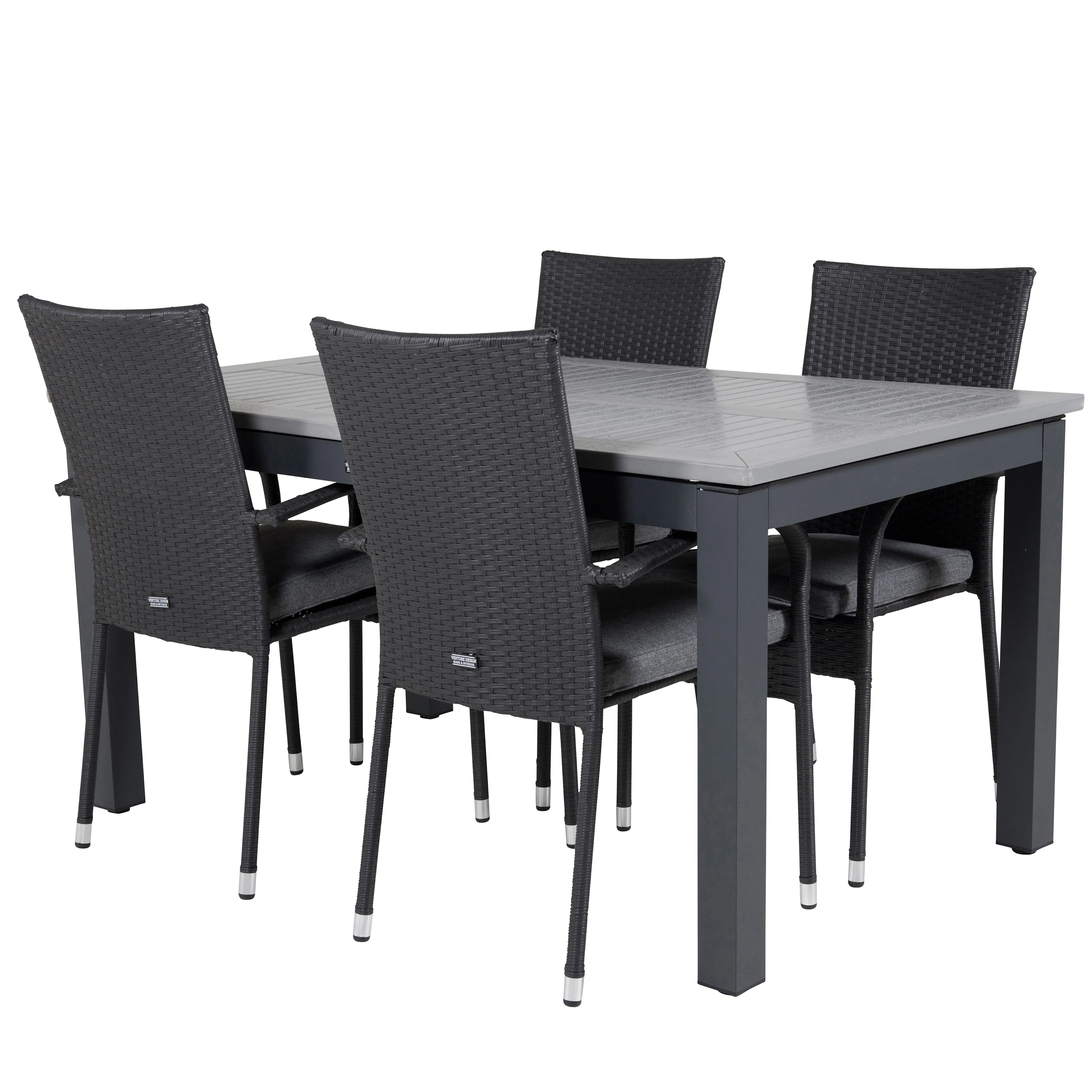 Matgrupp Venture Home Aleyna 152/210 med 4 Asta Stolar