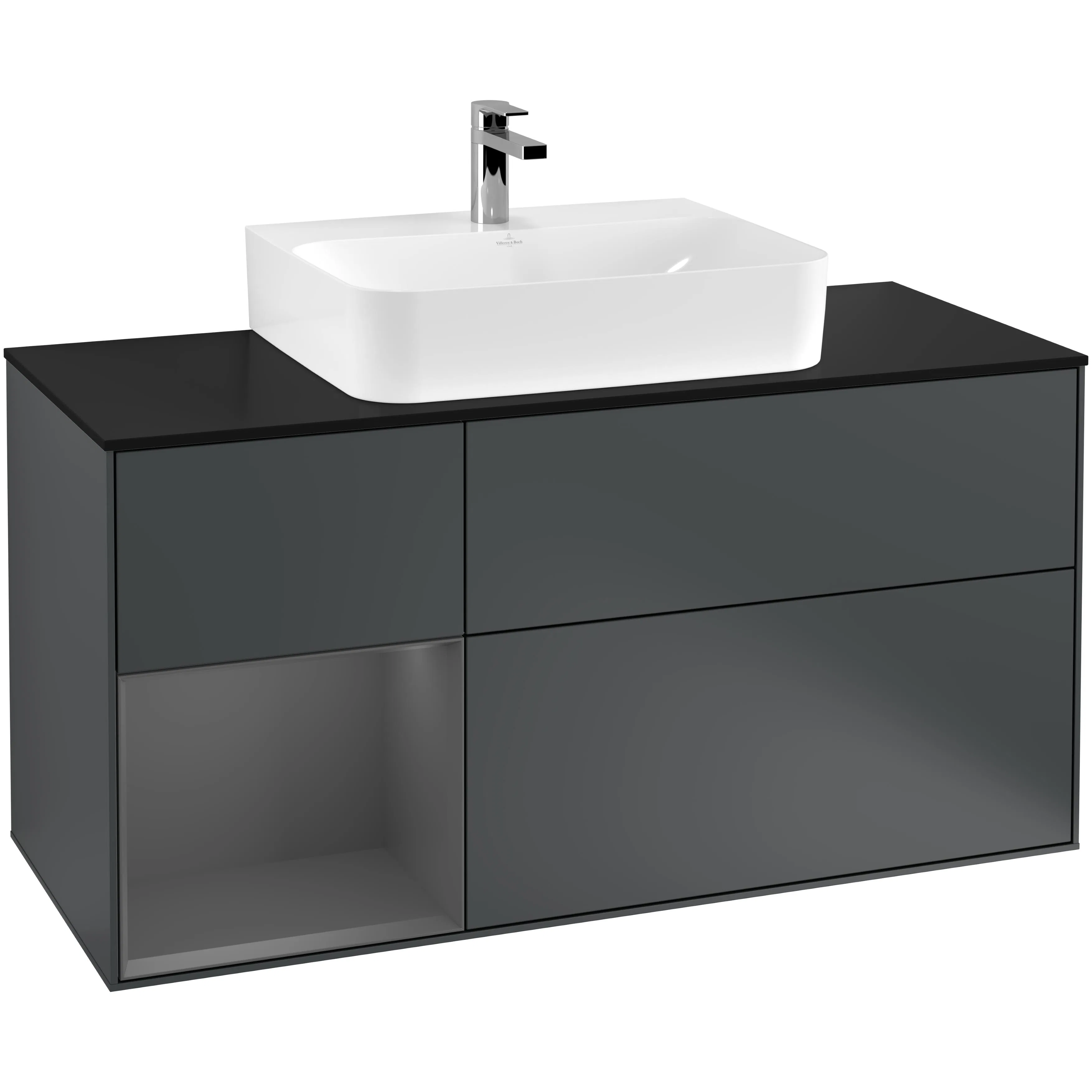 Tvättställsskåp Villeroy & Boch Finion med 3 Lådor Hylla och Bänkskiva för Centrerat Tvättställ