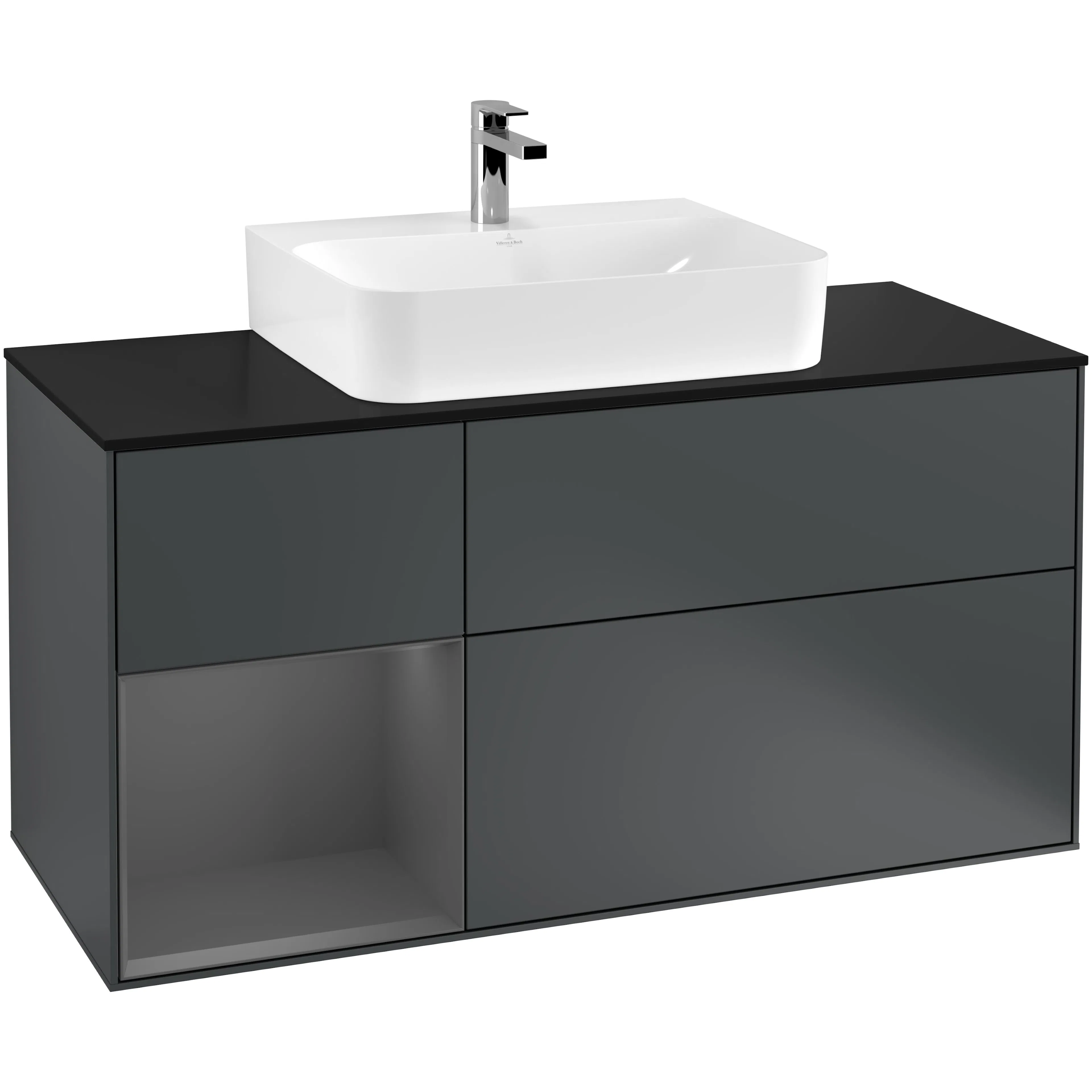 Tvättställsskåp Villeroy & Boch Finion med 3 Lådor Hylla och Bänkskiva för Centrerat Tvättställ