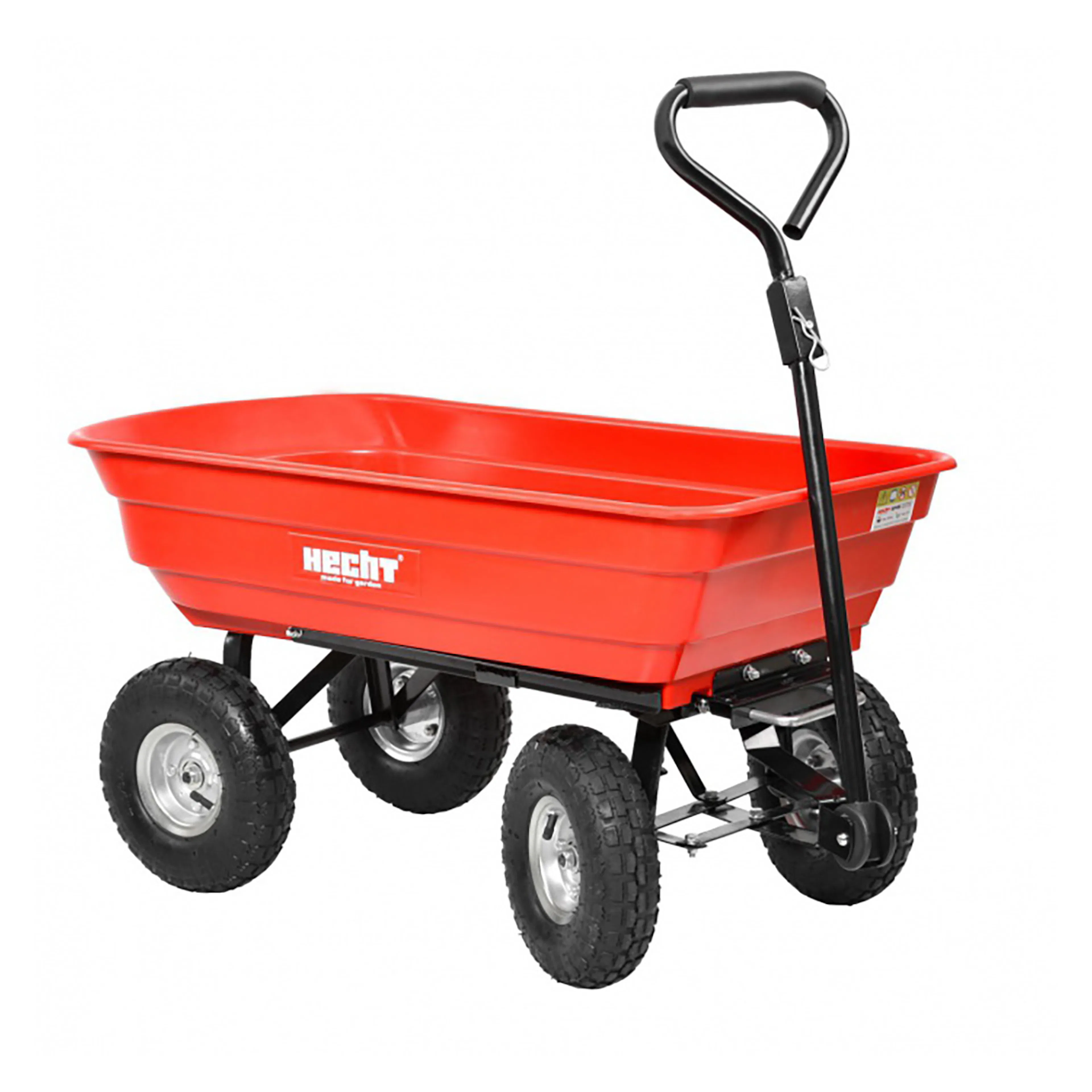 Dragkärra HECHT med Koppling till Åkgräsklippare 75 L