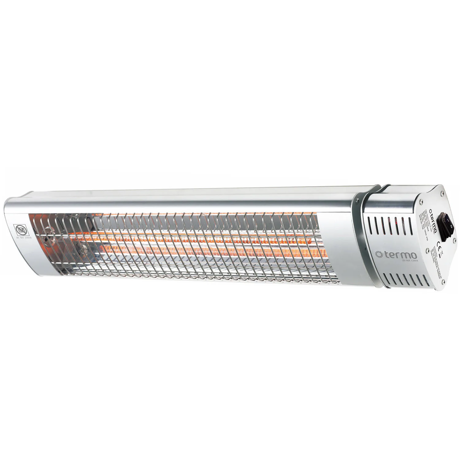 Infravärmare Termo 1800W Proffs Hängande Terrassvärmare med Fjärrkontroll, Aluminium