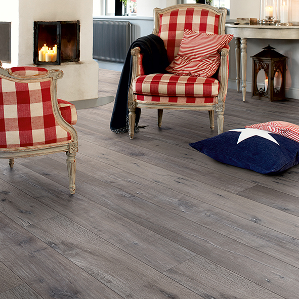 Laminatgolv Pergo Long Plank 4V Reclaimed Grey Oak 1-Stav