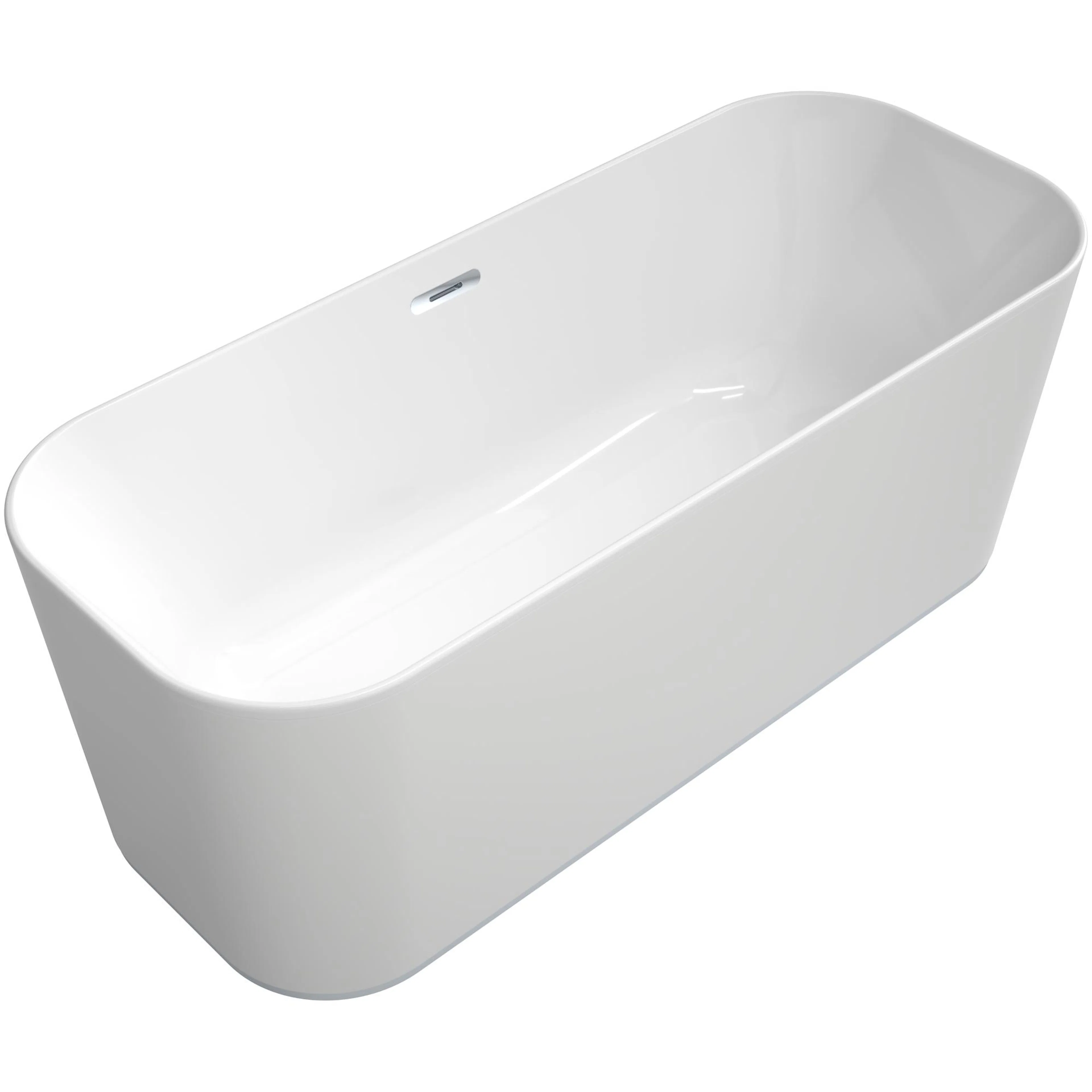 Badkar Villeroy & Boch Finion UBQ177FIN7N100V201 Vit Alpin, Krom, Med Designring, Kombinerat Vatteninlopp och Bräddavlopp, Utan Belysning