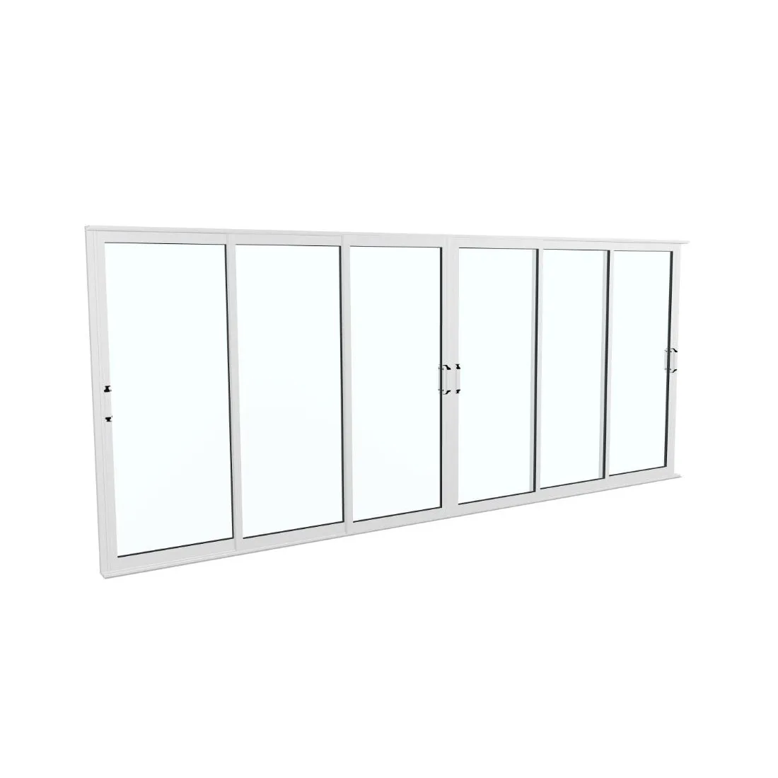 Landskap Skjutdörrsparti Robust B4749mm x H2000 - Vit Vår oc B4749 x H2000 mm - Vit