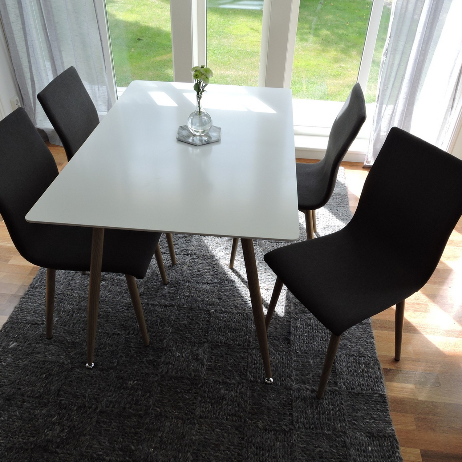 Polar Matbord - Ek-Look / Vit - 120*75*H75 Vit/Ek
