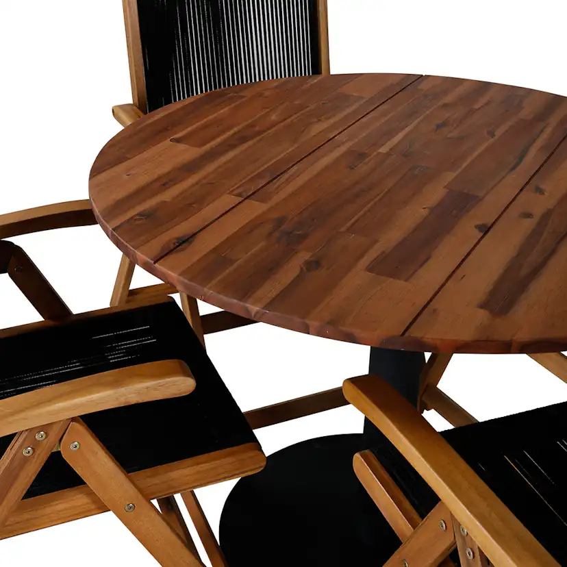 Matgrupp Venture Home Canne med 4 Jimbo Vikbara Matstolar
