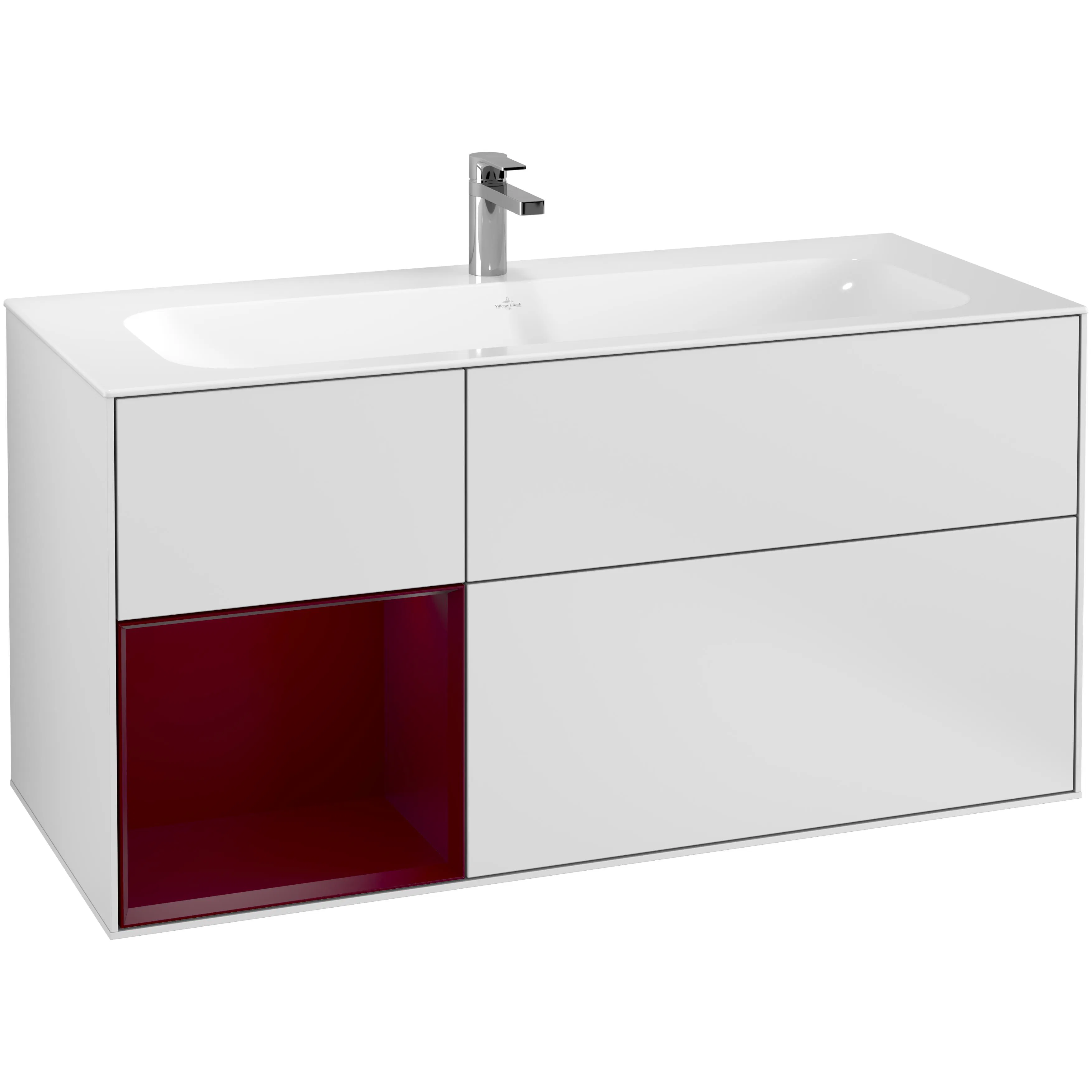 Tvättställsskåp Villeroy & Boch Finion med 3 Lådor och Hylla för Inbyggt Tvättställ