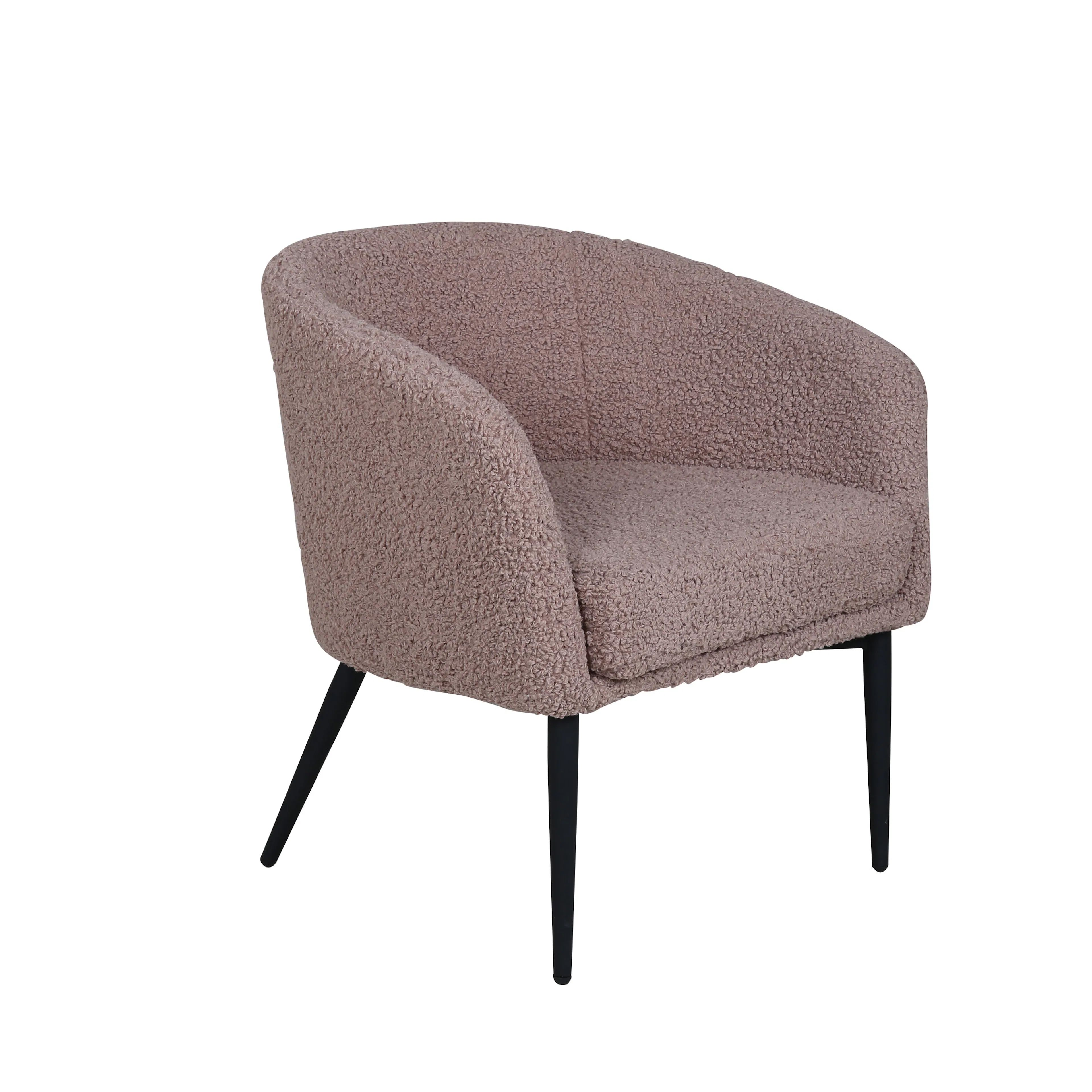 Fluffy Single Sofa - Black / Brown Teddy Brun