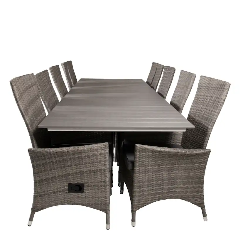 Matgrupp Venture Home Lova 224/324 med 10 Pishi Karmstolar