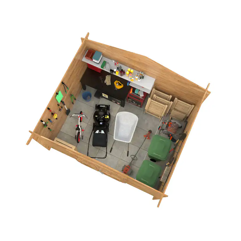 Friggebod Palmako Valentine 9,3 m² Komplett Stuga med Sadeltak