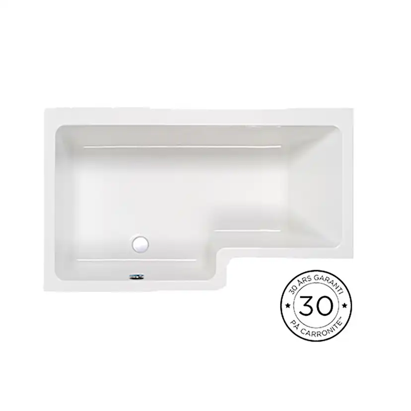 Quantum Showerbath Carr 1500x700/850mm Carronite®, Vänster