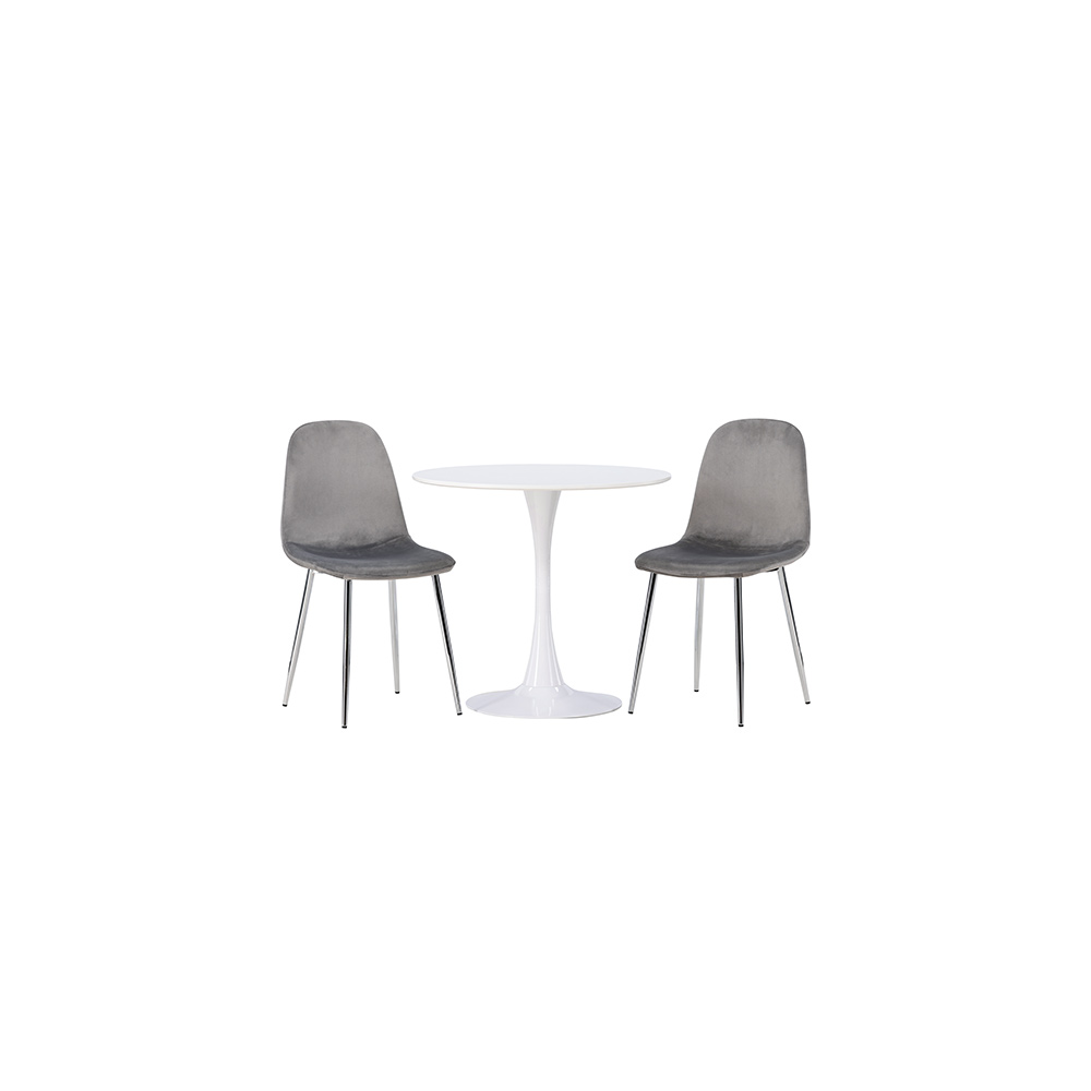 Matgrupp Venture Home Hamden Ø80 cm med 2 st Eva stolar