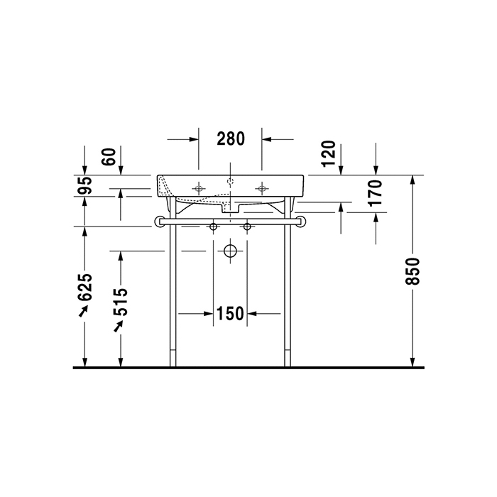 Tvättställ Duravit Happy D2 2318