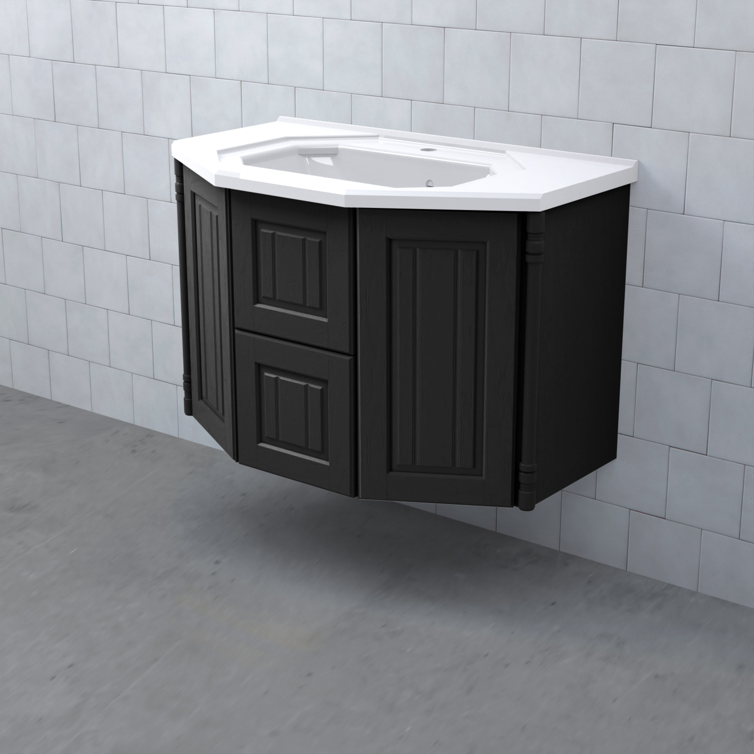 VALHALL Kommod 90 Lådor Svart Valhall 90, Bredd: 900 mm, Svart