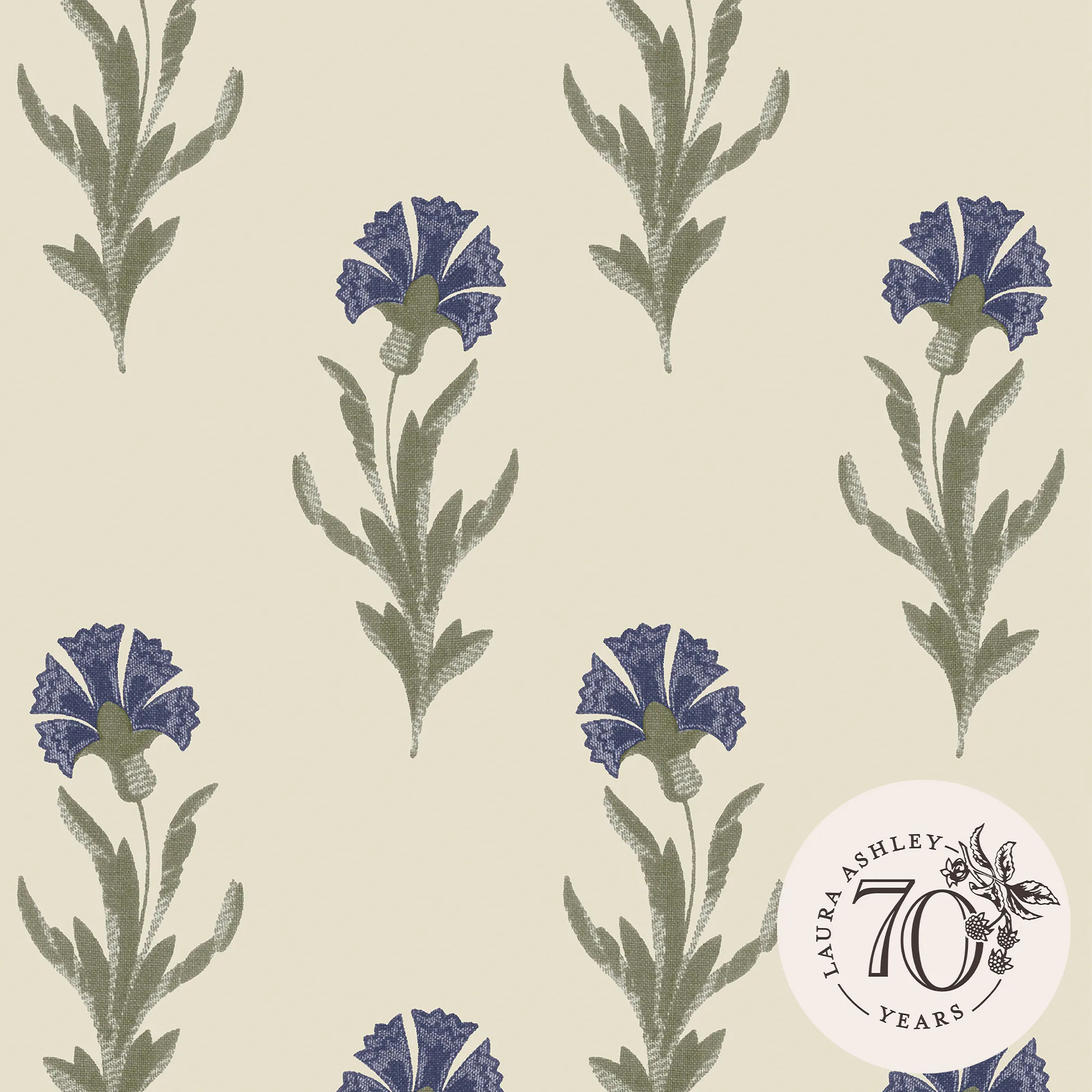 Tapet Laura Ashley Dandelion Dusky Seaspray Blå 121068