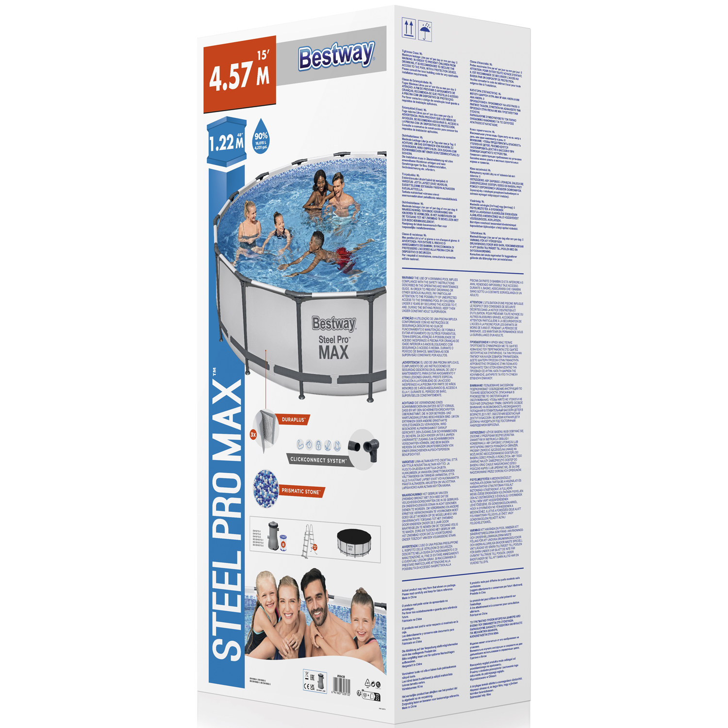 Poolpaket Bestway Steel Pro Max Ø4,57 m ClickConnect