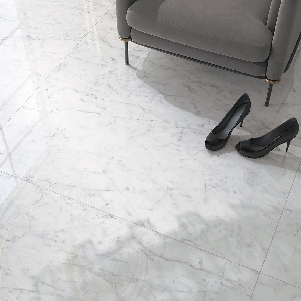 Klinker Lhådös Carrara Marmor Blank 60x120 cm