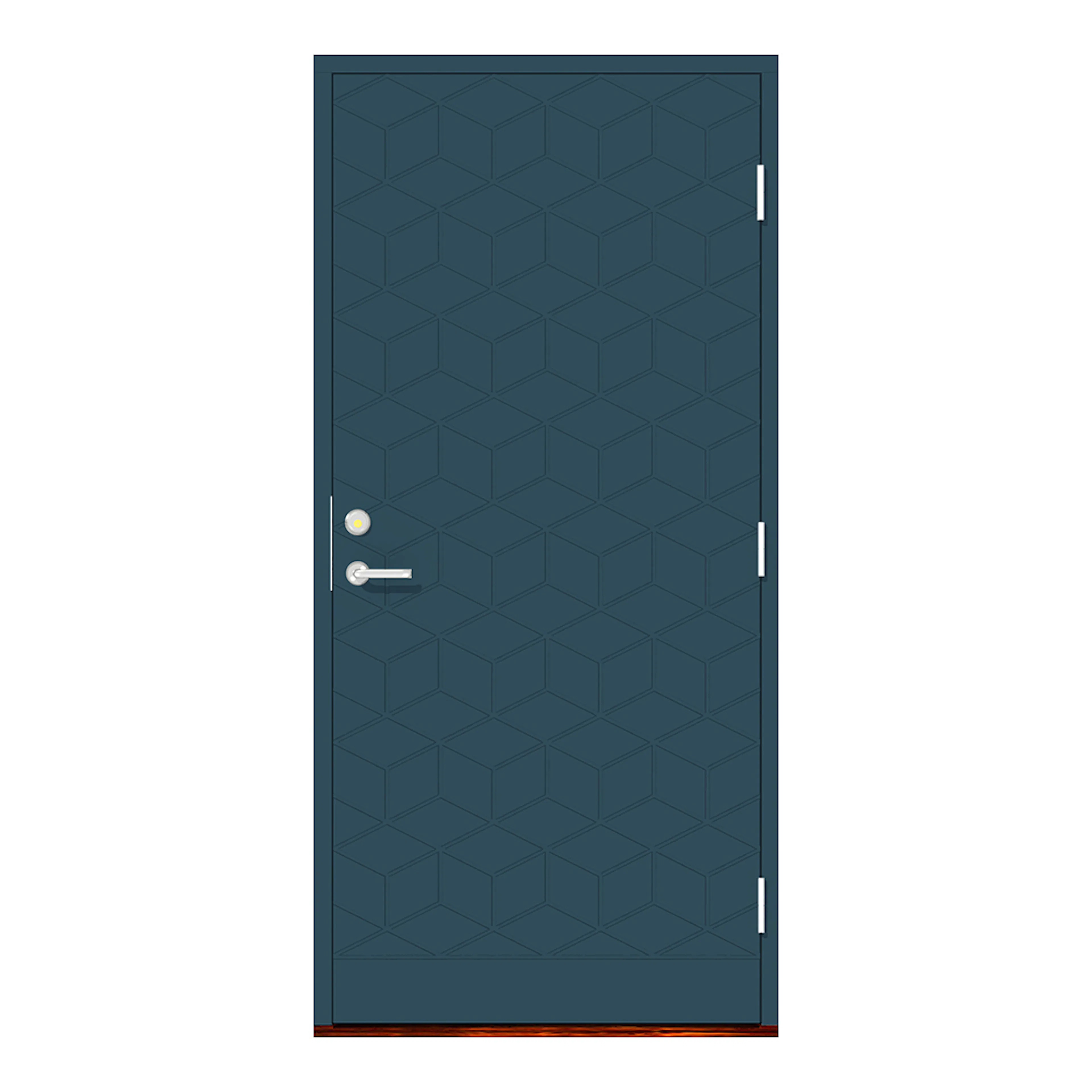 Heden Blå 90x200 Vänster S 6020-B BxH: 90x200 cm, Blå, Vänsterhängd