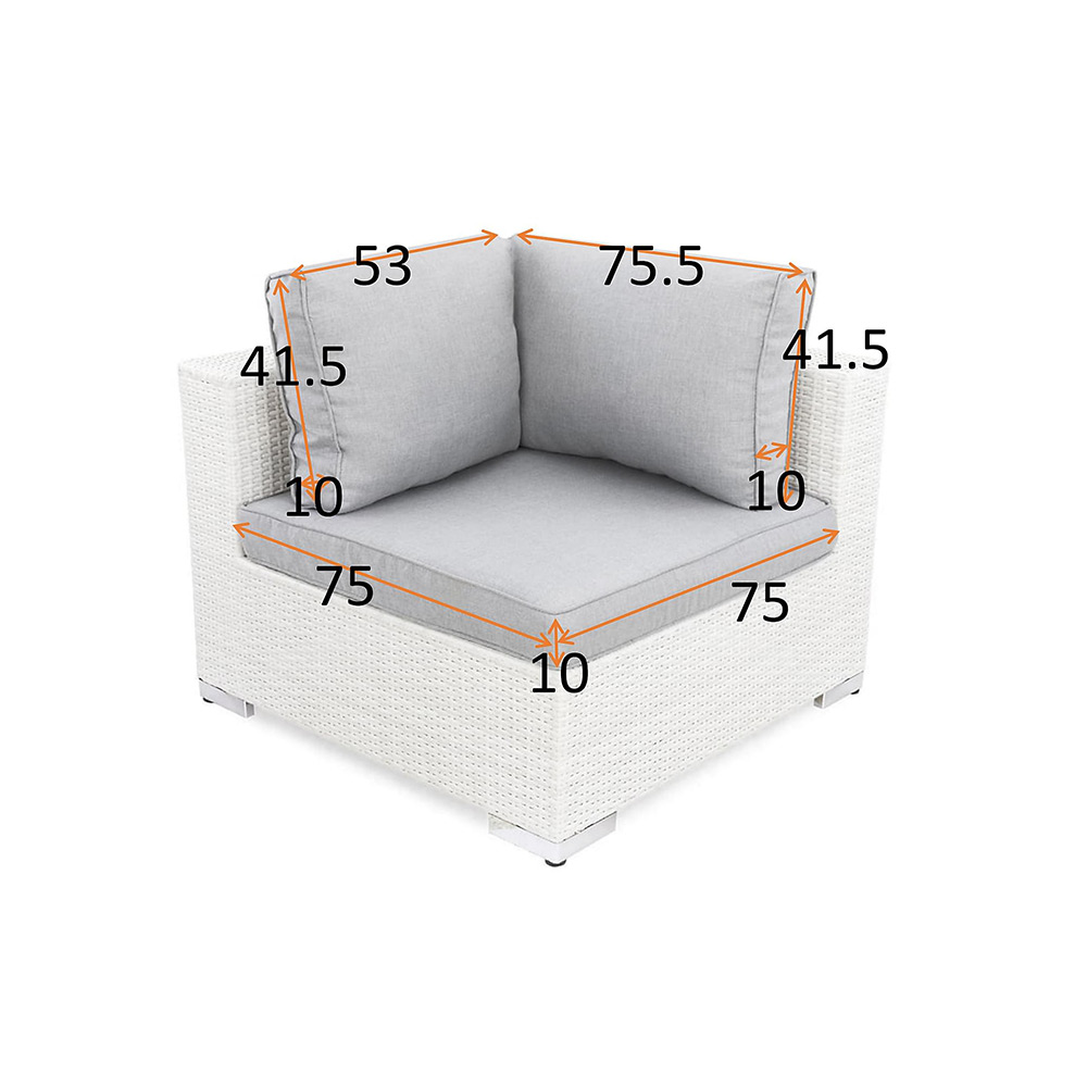 Dynfodral Comfort Garden Bahamas till Hörnmodul Utomhus