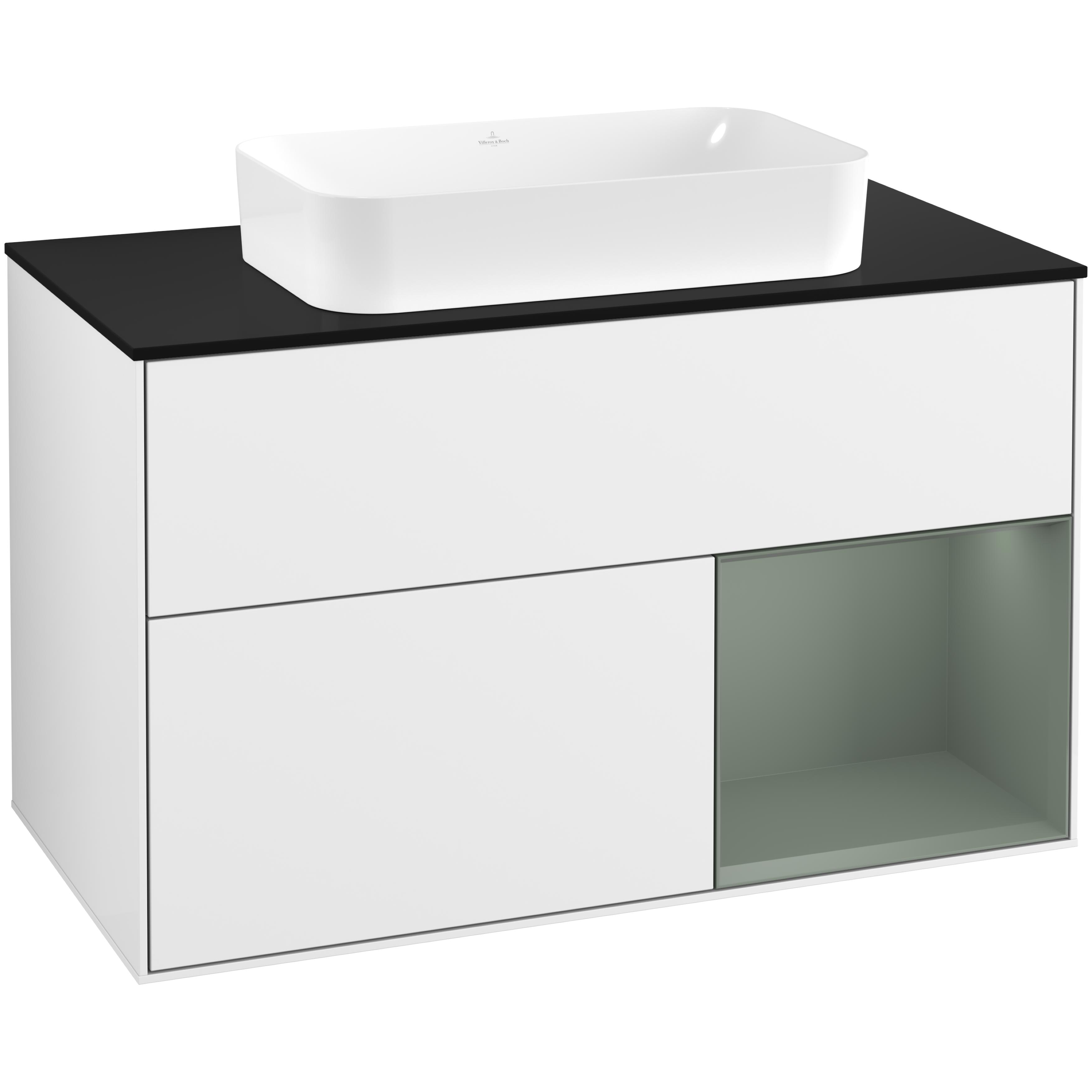 Tvättställsskåp Villeroy & Boch Finion med 2 Lådor Hylla och Bänkskiva för Fristående Tvättställ