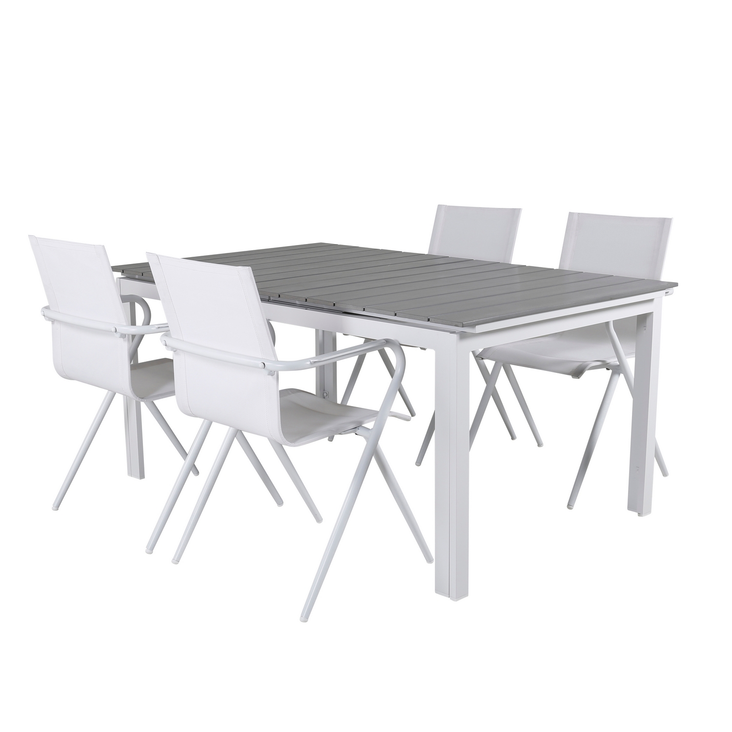 Matgrupp Venture Home Lova 160 Vit med 4 Aspen Matstolar