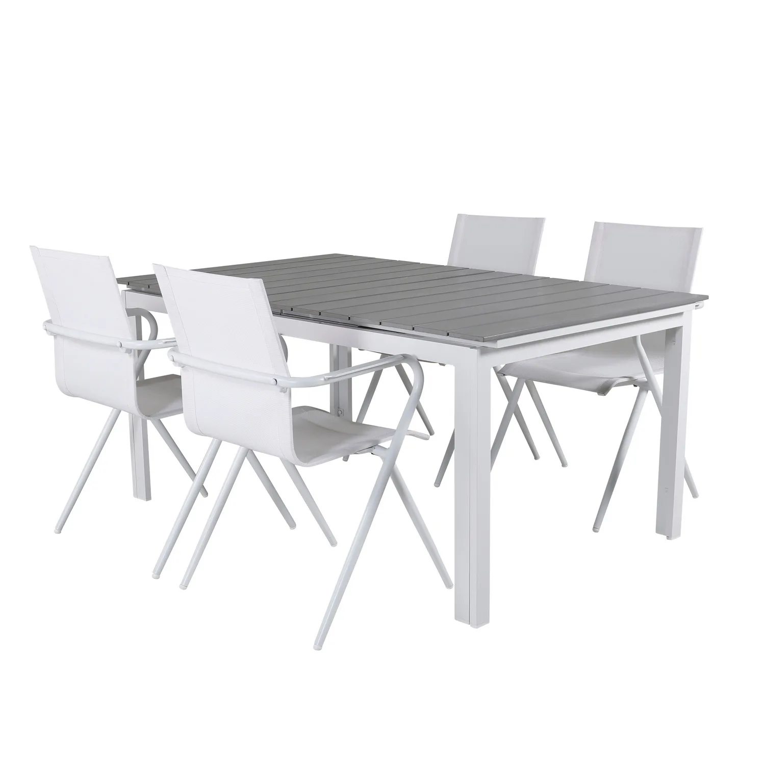 Matgrupp Venture Home Lova 160 Vit med 4 Aspen Matstolar