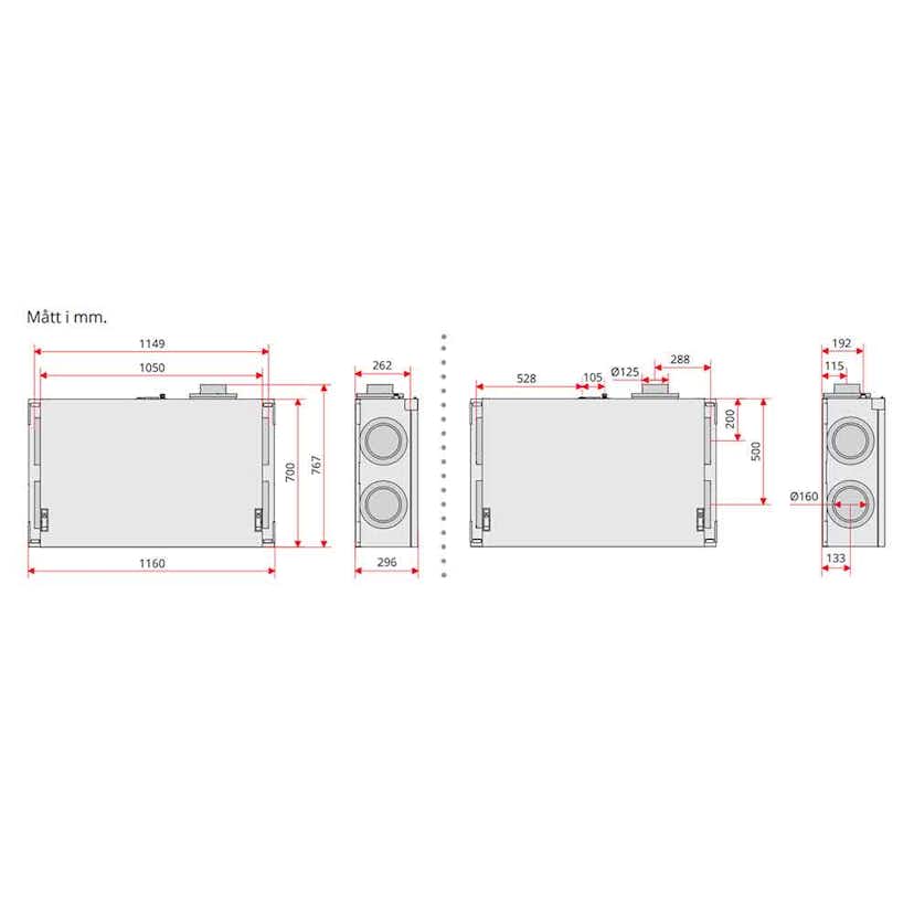 Luftbehandlingsaggregat Flexit Nordic CL3
