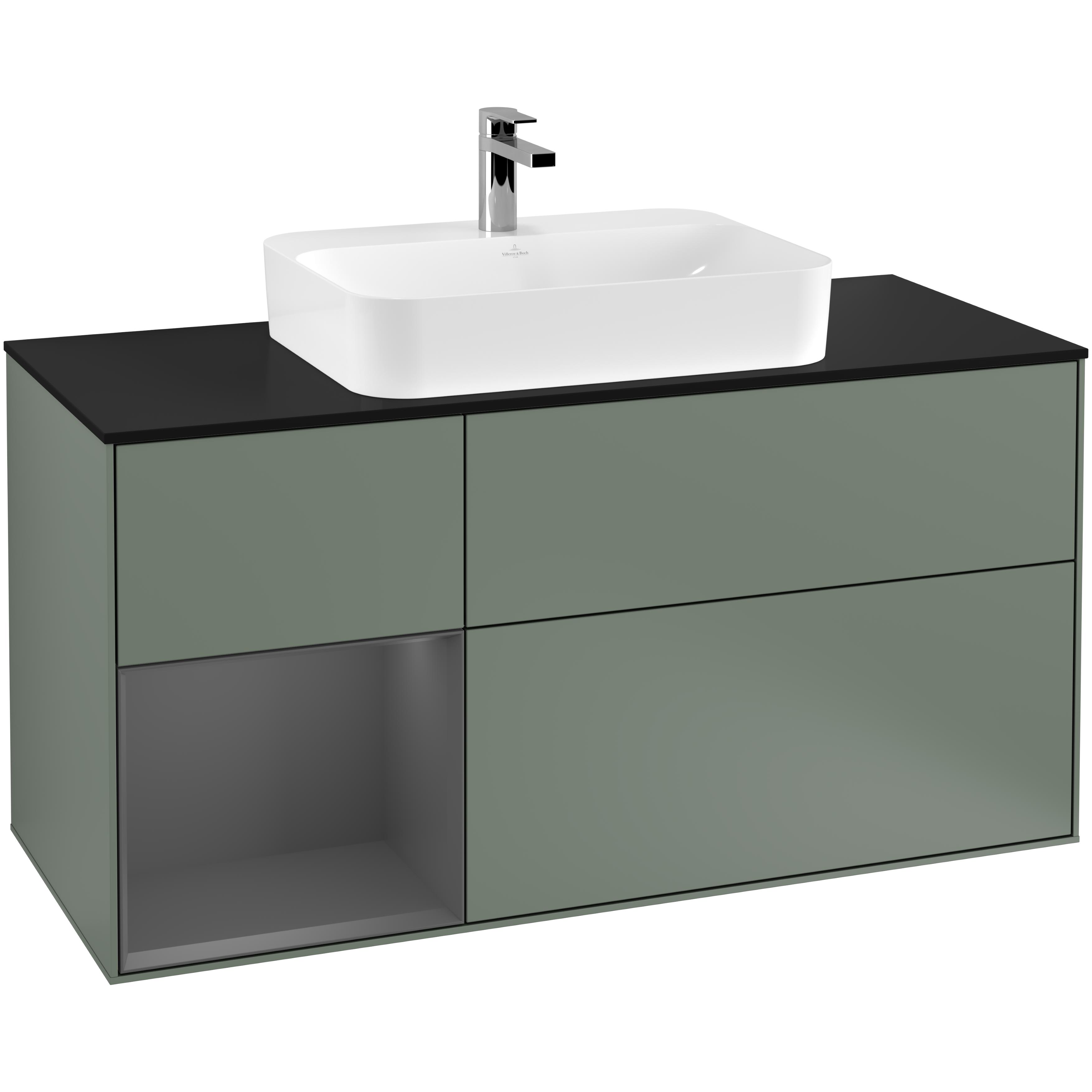 Tvättställsskåp Villeroy & Boch Finion med 3 Lådor Hylla och Bänkskiva för Ytmonterat Tvättställ