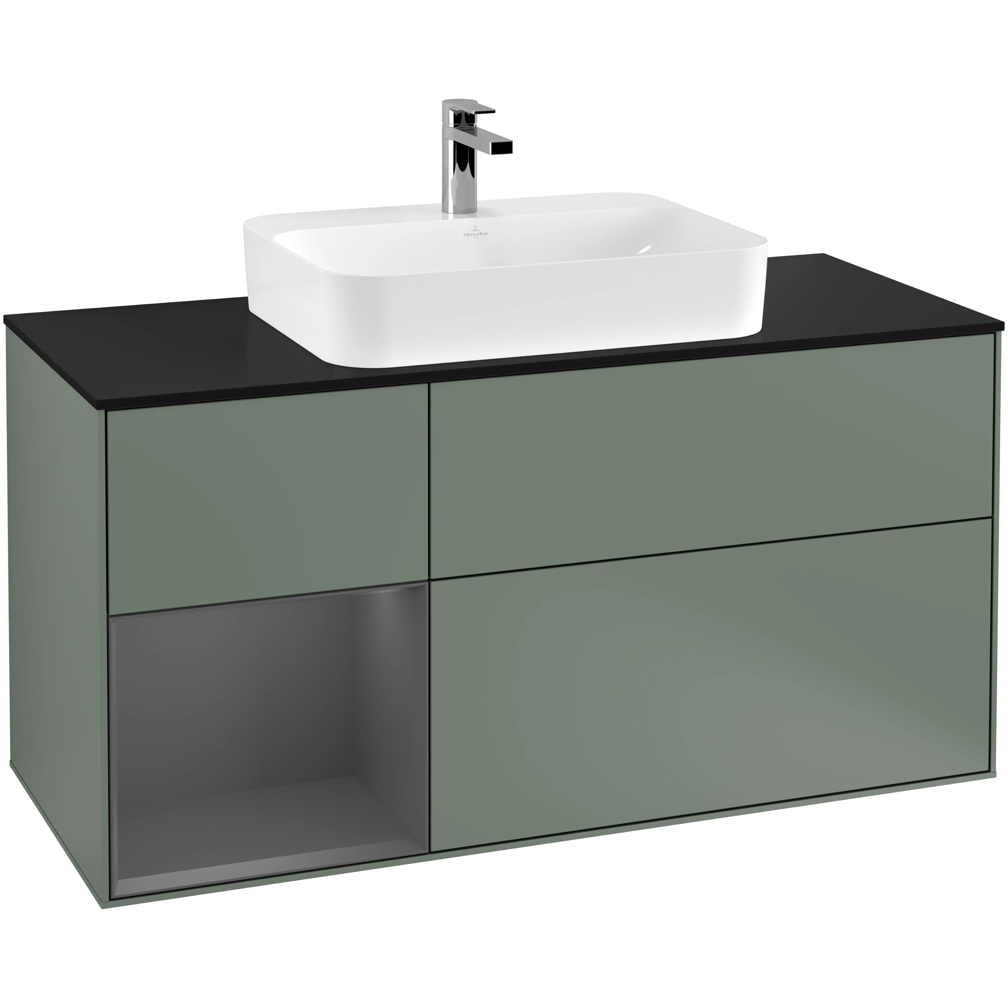 Tvättställsskåp Villeroy & Boch Finion med 3 Lådor Hylla och Bänkskiva för Ytmonterat Tvättställ