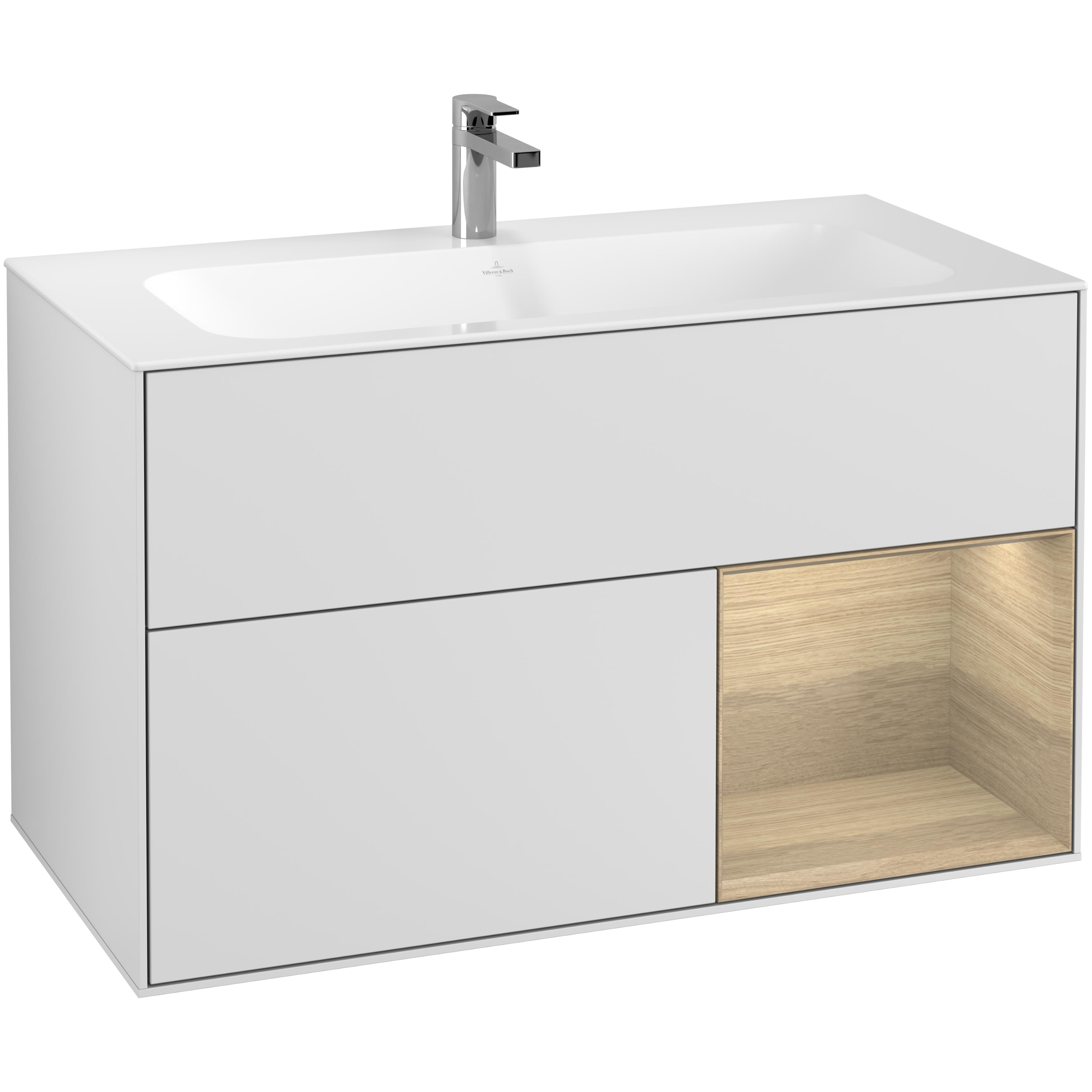 Tvättställsskåp Villeroy & Boch Finion med 2 Lådor och Hylla för Inbyggt Tvättställ
