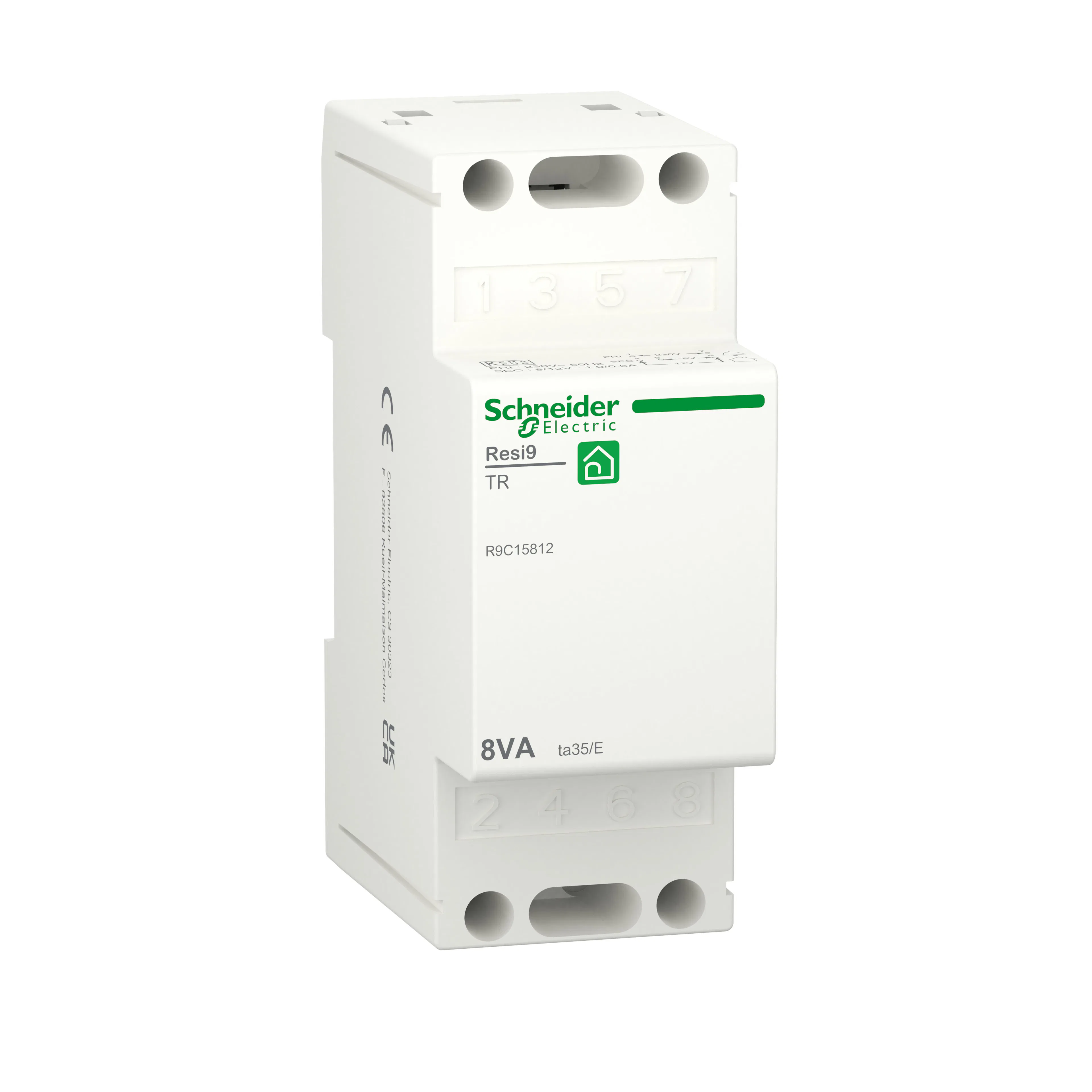Ringledningstransformator Schneider Electric Resi9 8 VA 8–12 V AC