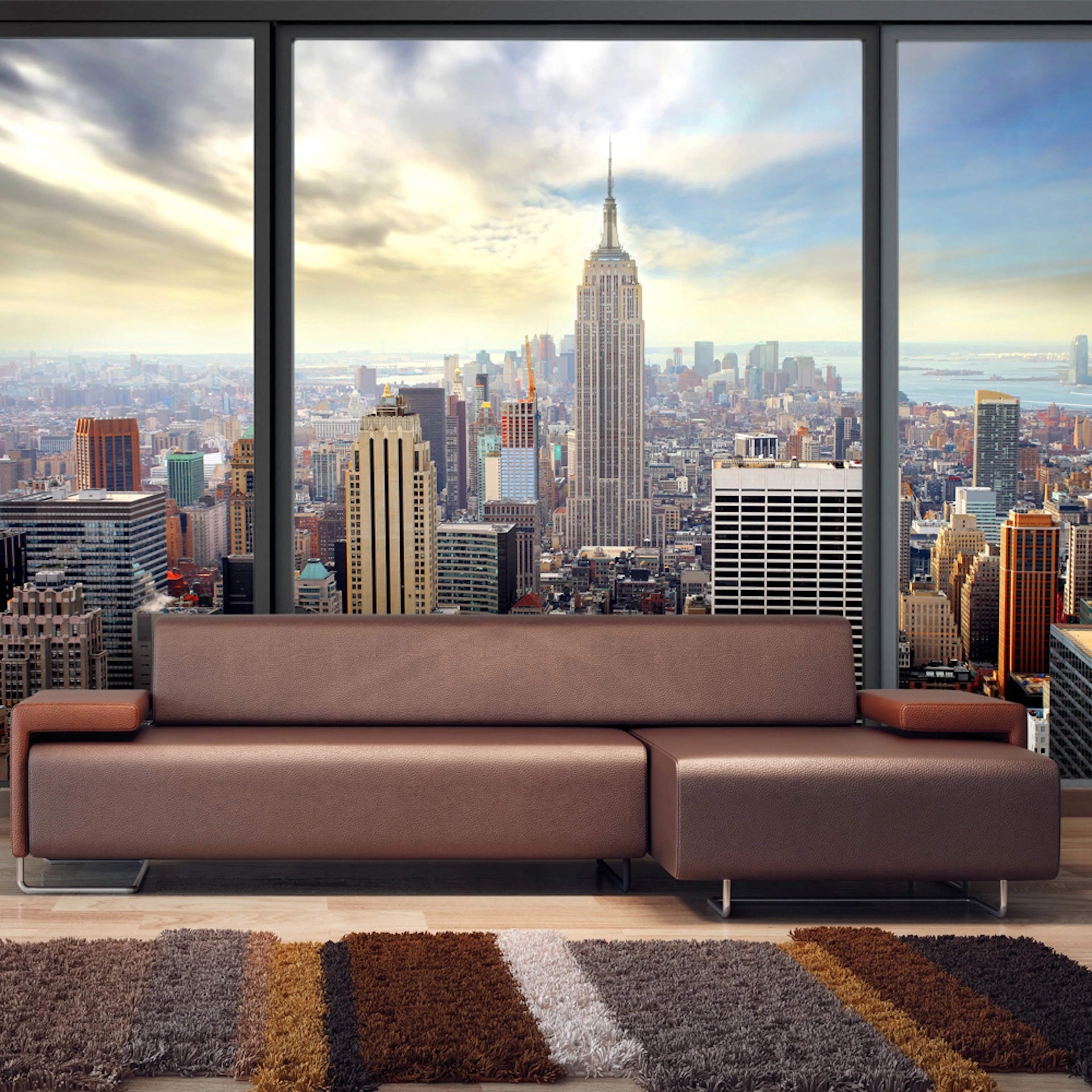 Fototapet Arkiio City ​​behind Glass