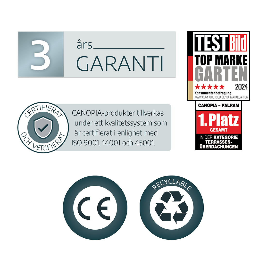 Entrétak Canopia by Palram Bordeaux Klar 1,4 X 8,9 m