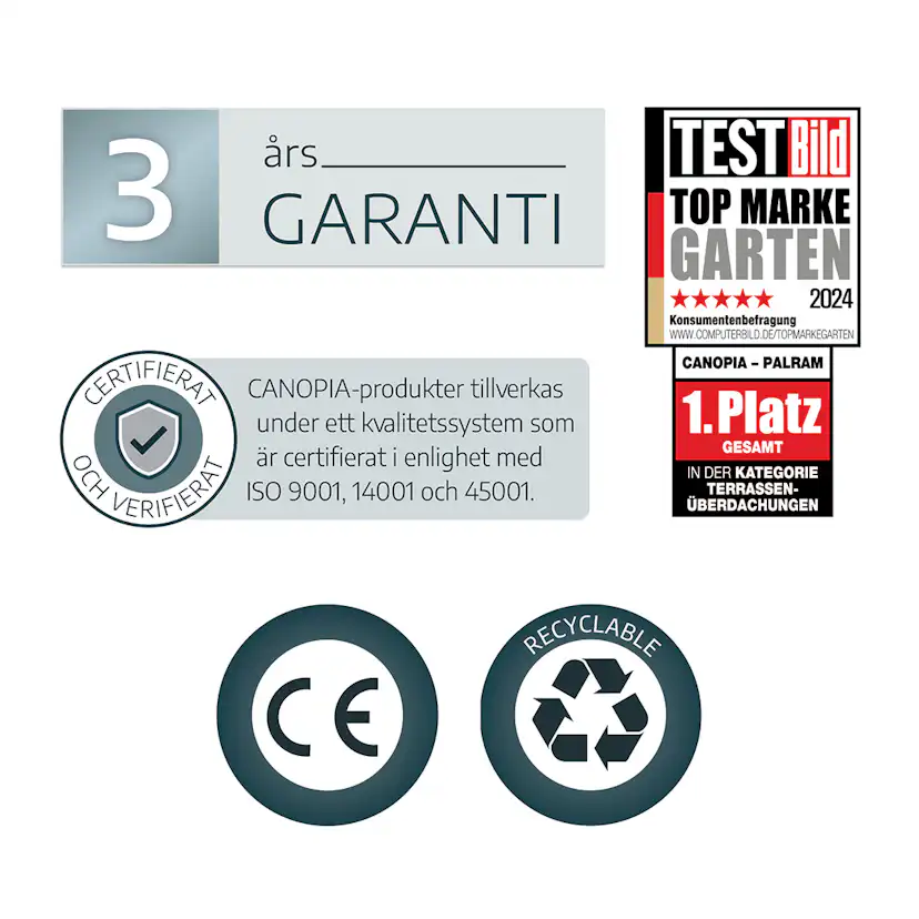 Entrétak Canopia by Palram Bordeaux Klar 1,4 X 8,9 m