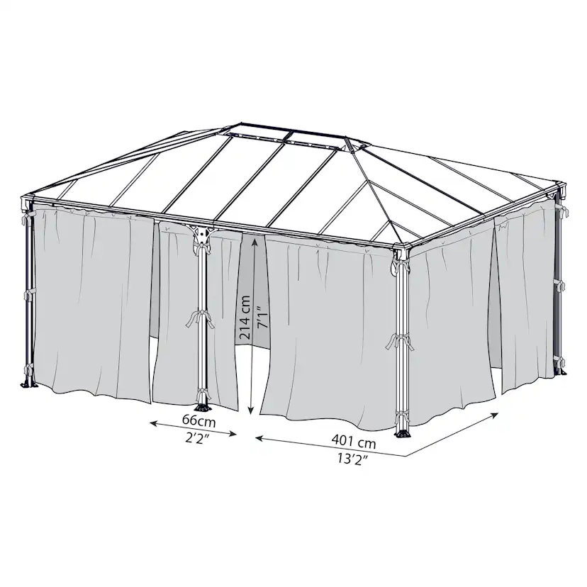 Gardinset Canopia by Palram till Martinique 5000