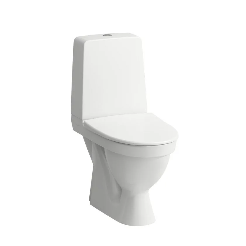 Toalettstol Laufen Kompas 825151 Rimless med Dolt S-lås för Limning inkl Mjuksits