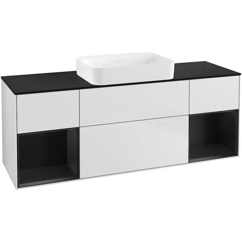 Tvättställsskåp Villeroy & Boch Finion med Två Hyllor och Bänkskiva för Fristående Tvättställ