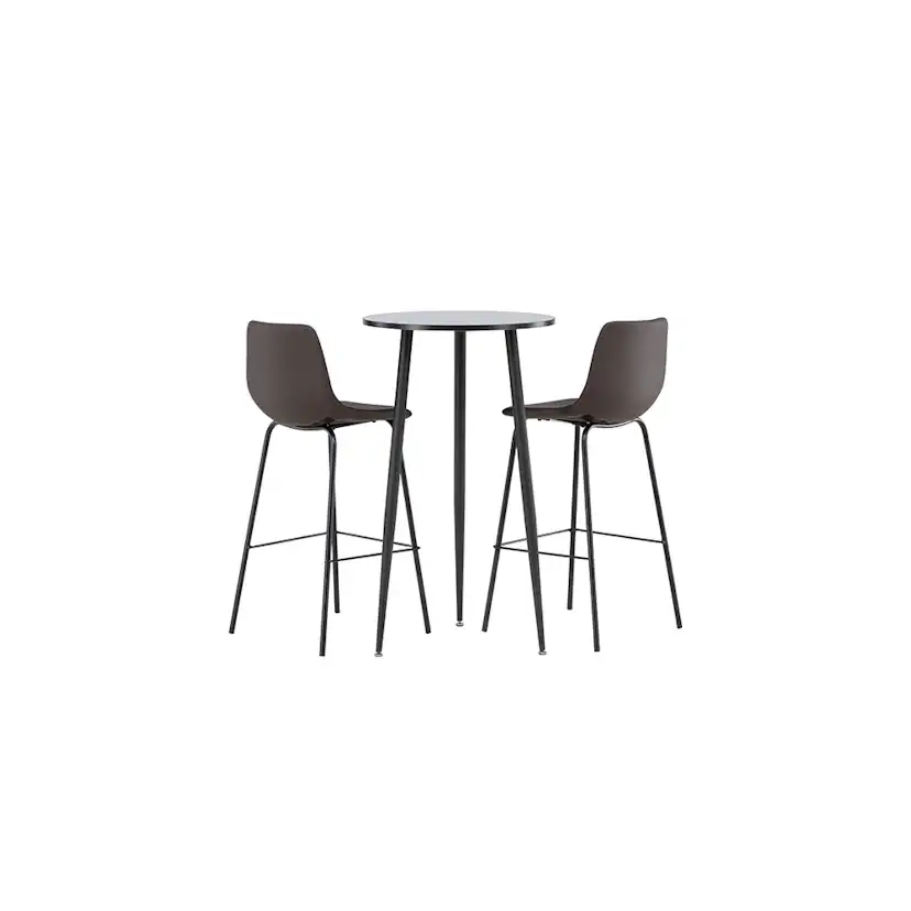 Matgrupp Venture Home Plaza Ø60 cm med 2 st Alexi stolar