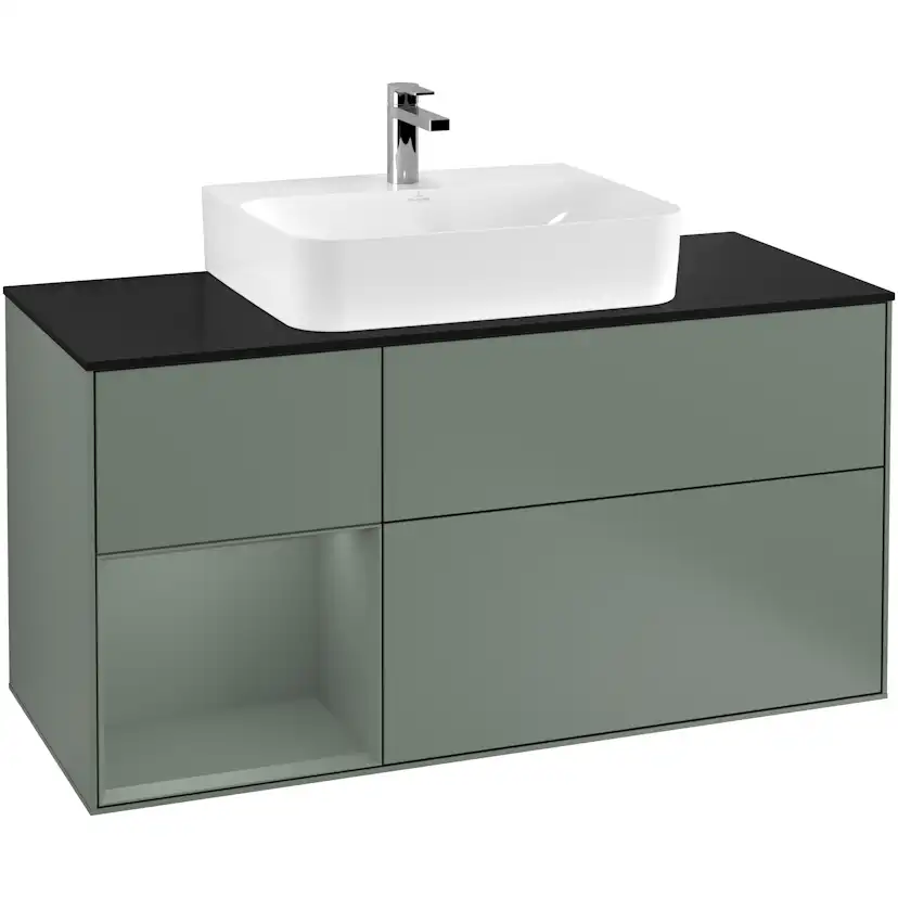 Tvättställsskåp Villeroy & Boch Finion med 3 Lådor Hylla och Bänkskiva för Centrerat Tvättställ