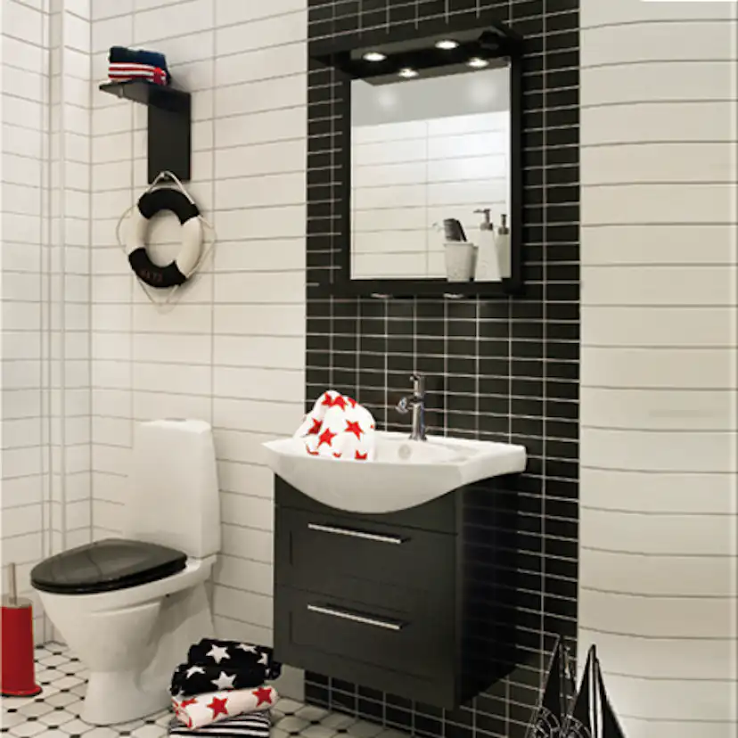 Möbelpaket Noro Polo Svart Ramlucka